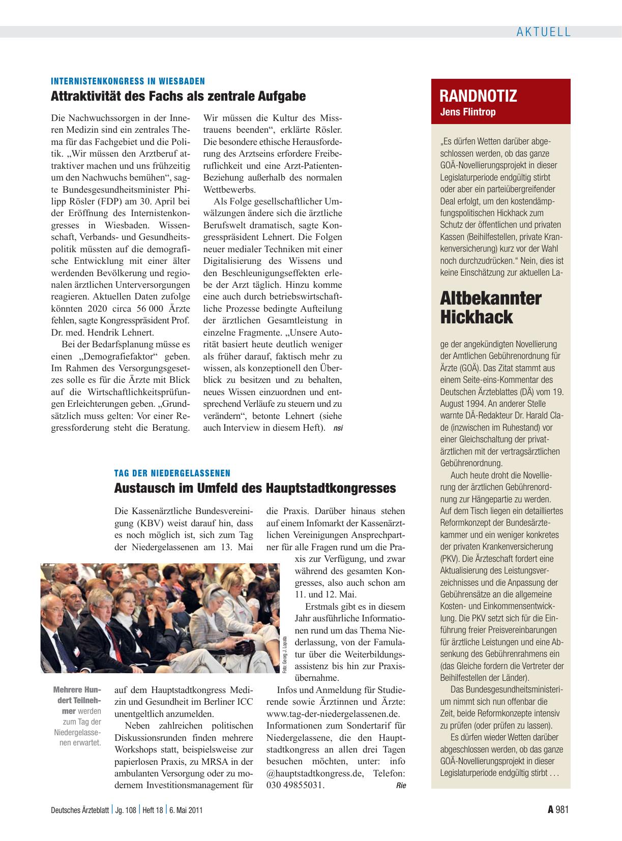 Vorschauseite 1: Randnotiz: Altbekannter Hickhack