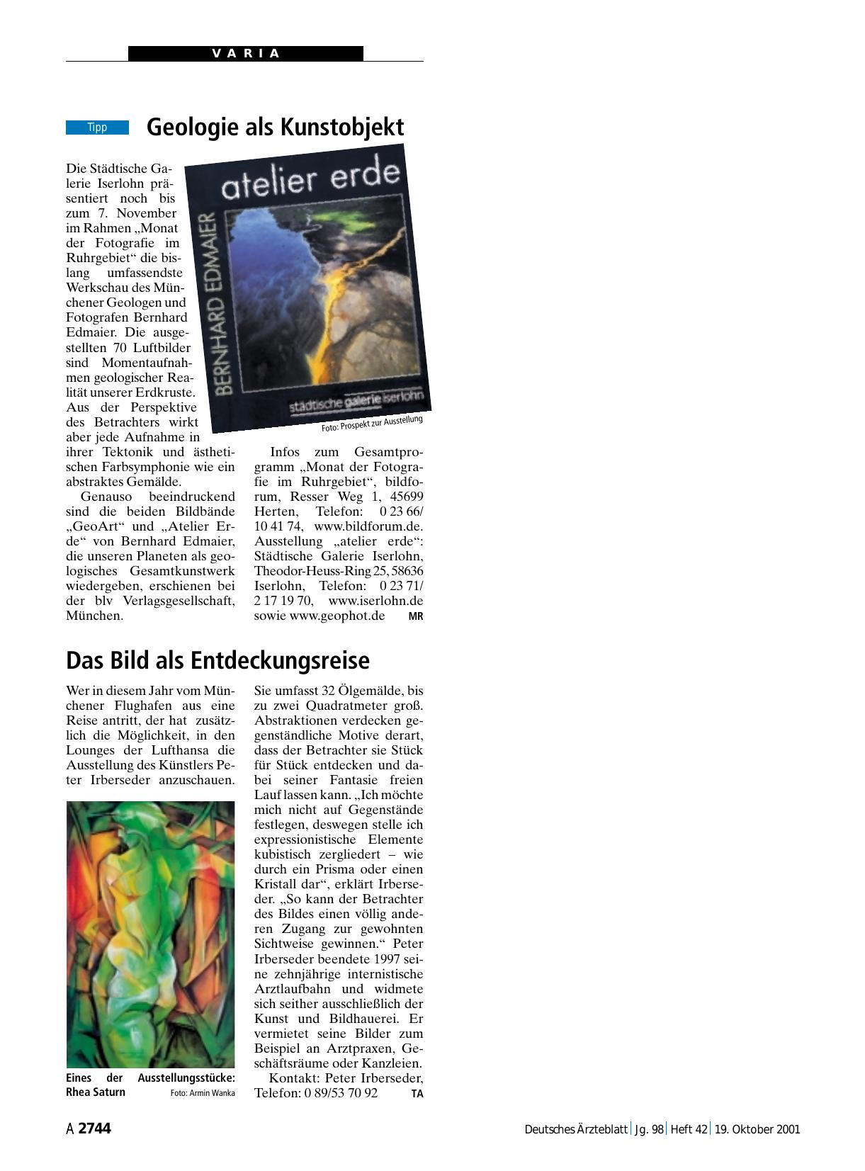 Vorschauseite 1: Geologie als Kunstobjekt