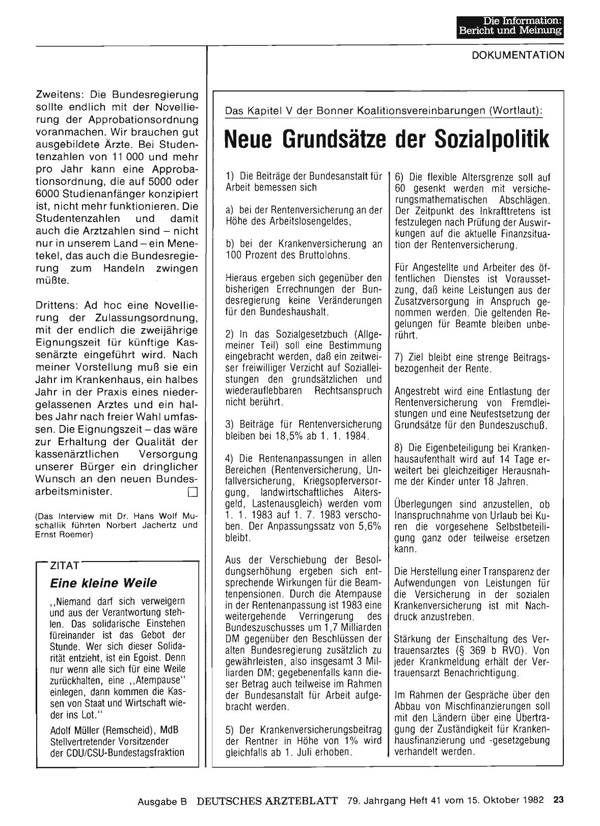 Vorschauseite 1: Das Kapitel V der Bonner Koalitionsvereinbarungen (Wortlaut): Neue Grundsätze der Sozialpolitik