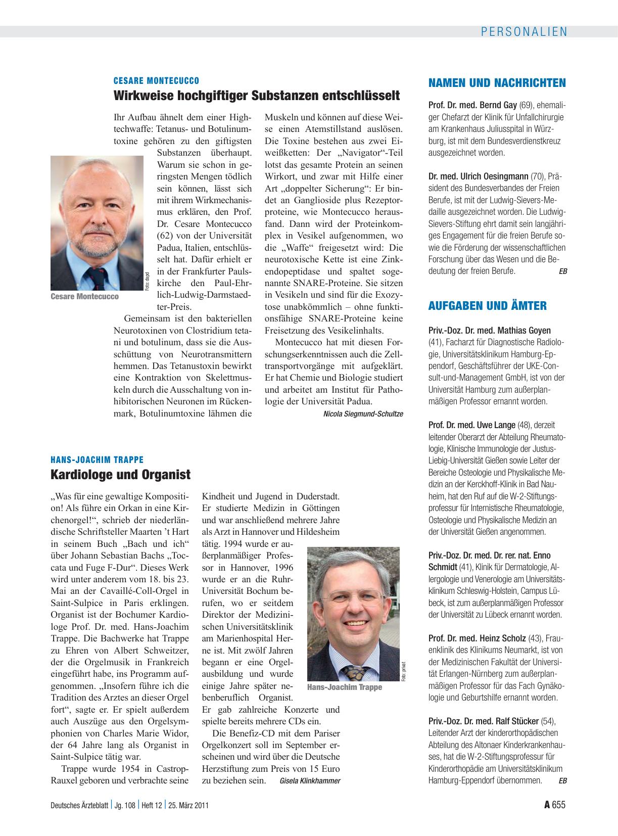 Vorschauseite 1: Namen und Nachrichten