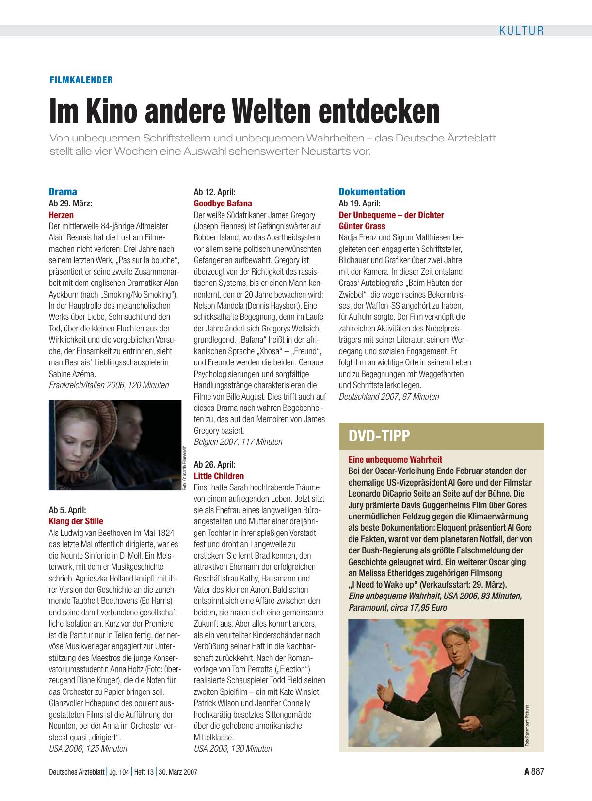 Vorschauseite 1: Filmkalender: Im Kino andere Welten entdecken