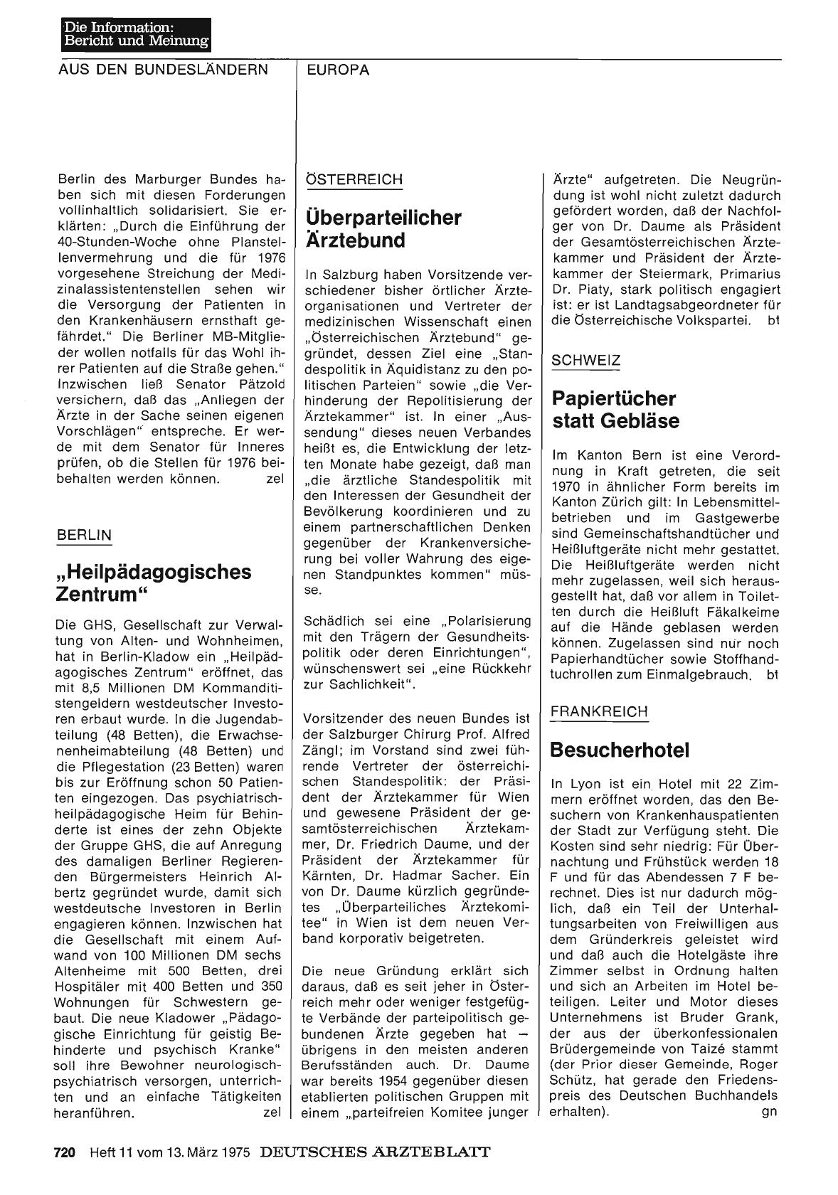 Vorschauseite 1: Österreich: Überparteilicher Ärztebund
