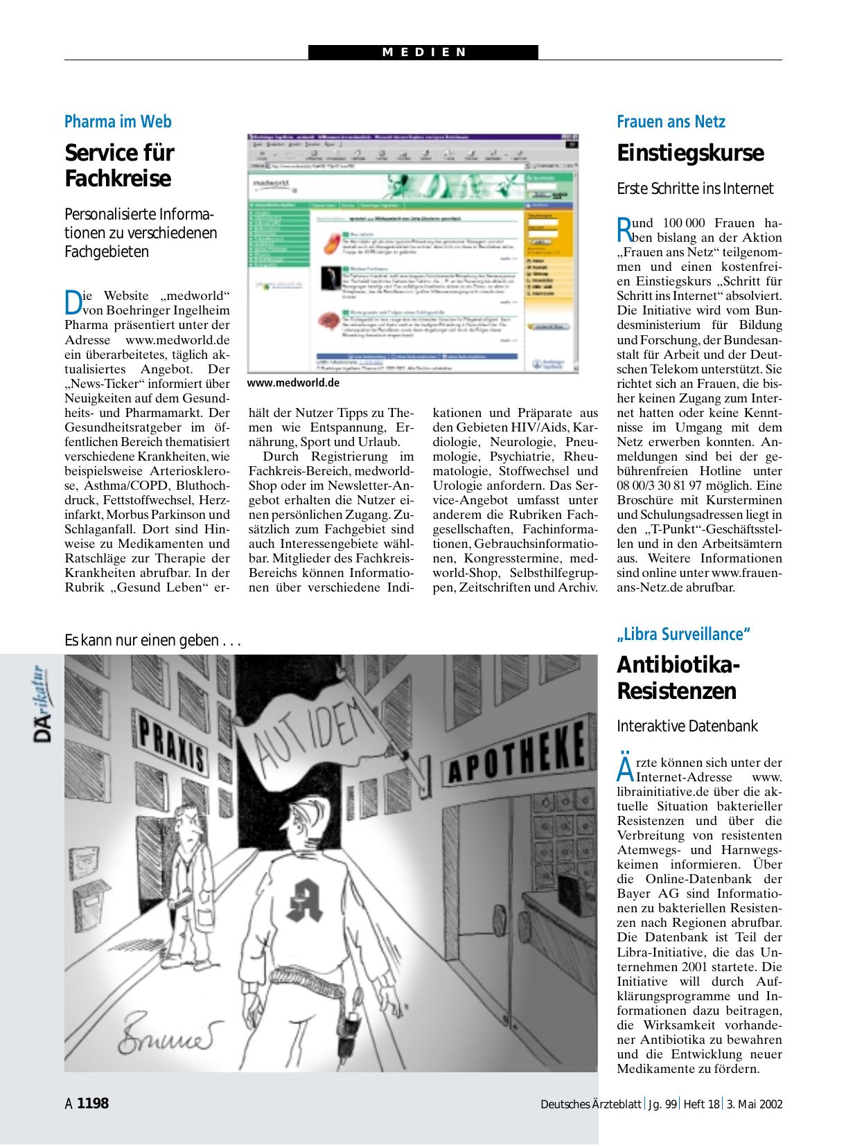 Vorschauseite 1: Pharma im Web: Service für Fachkreise