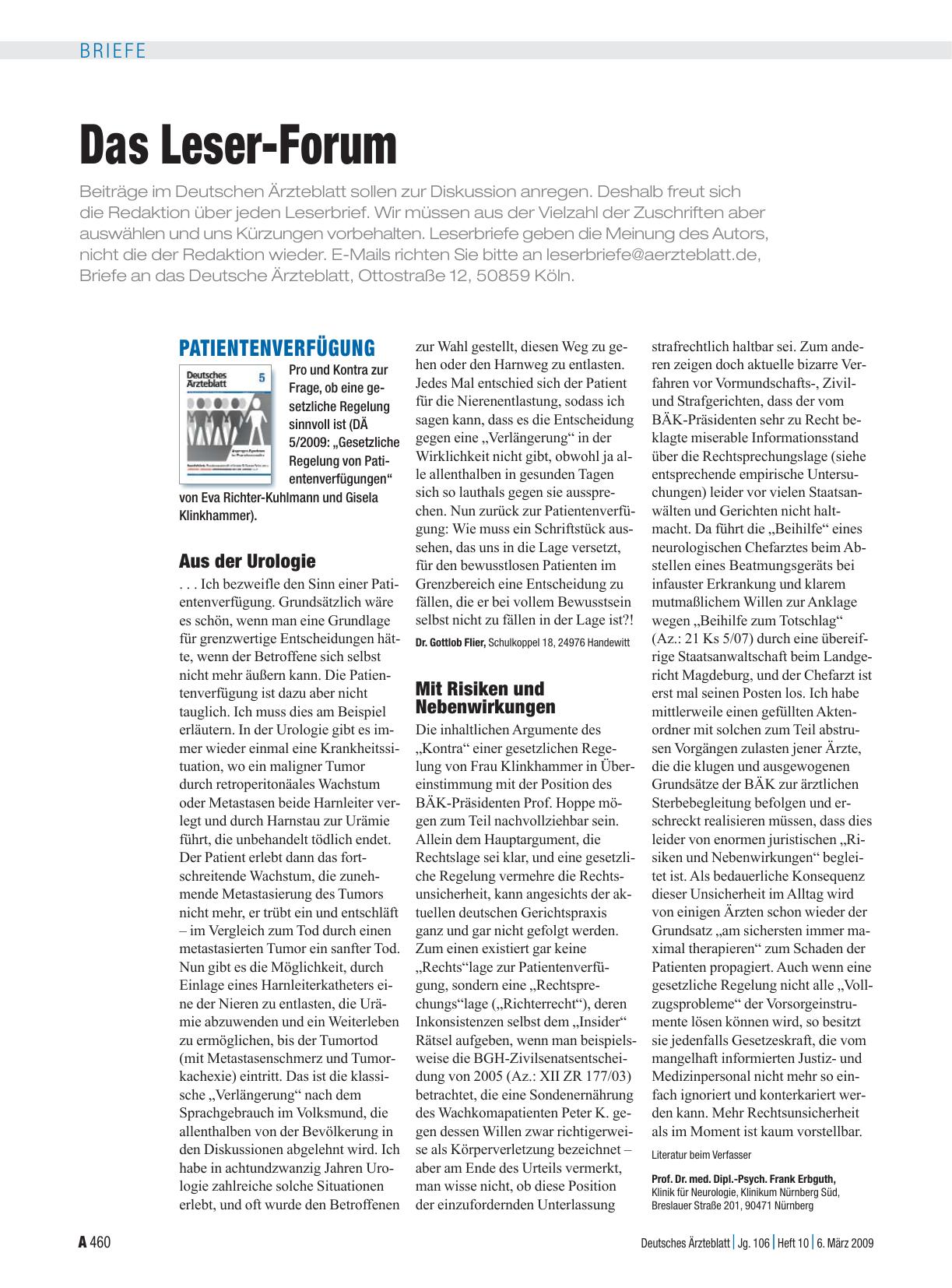 Vorschauseite 1: Patientenverfügung: Mit Risiken und Nebenwirkungen