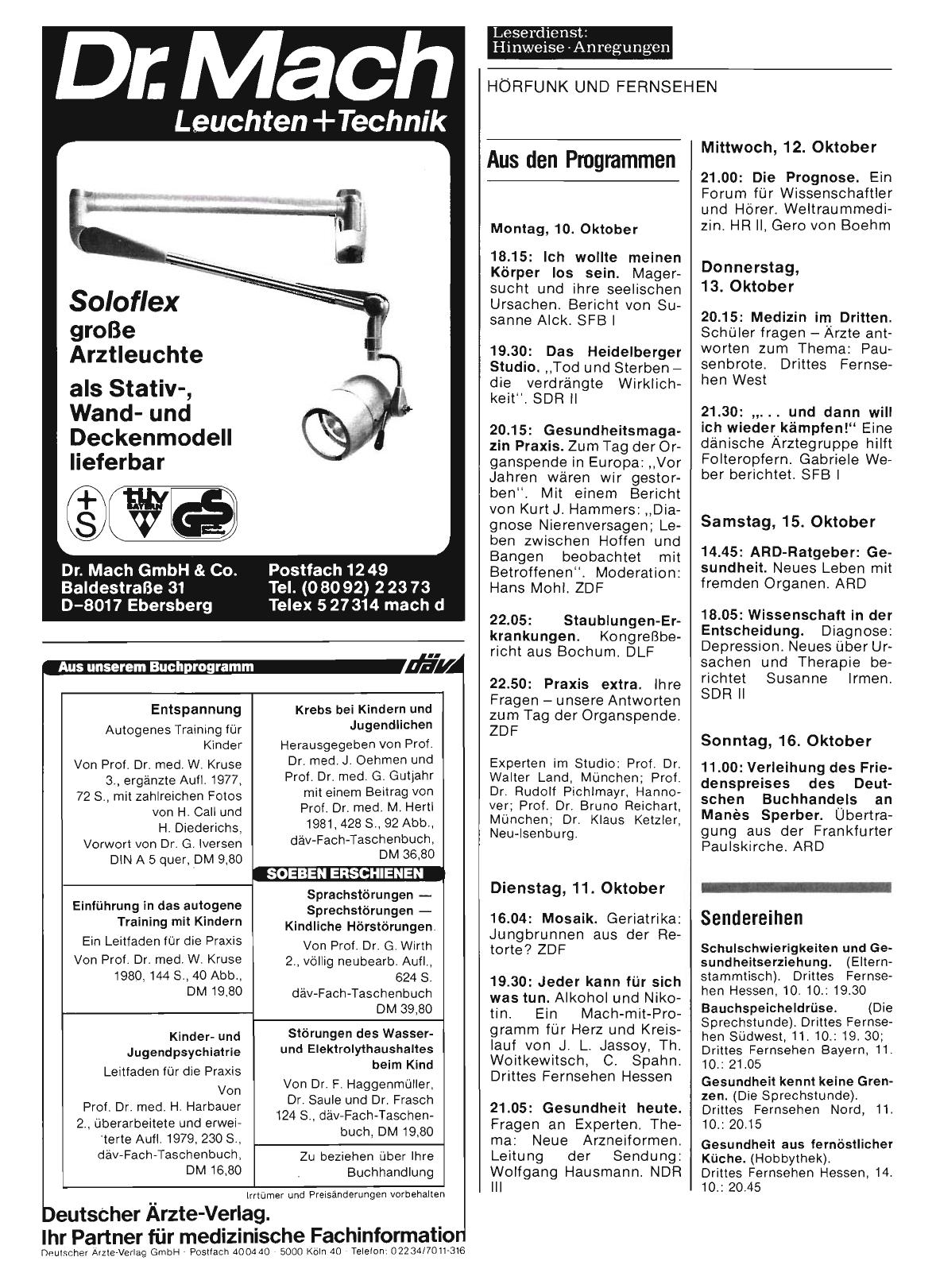 Vorschauseite 1: Aus den Programmen