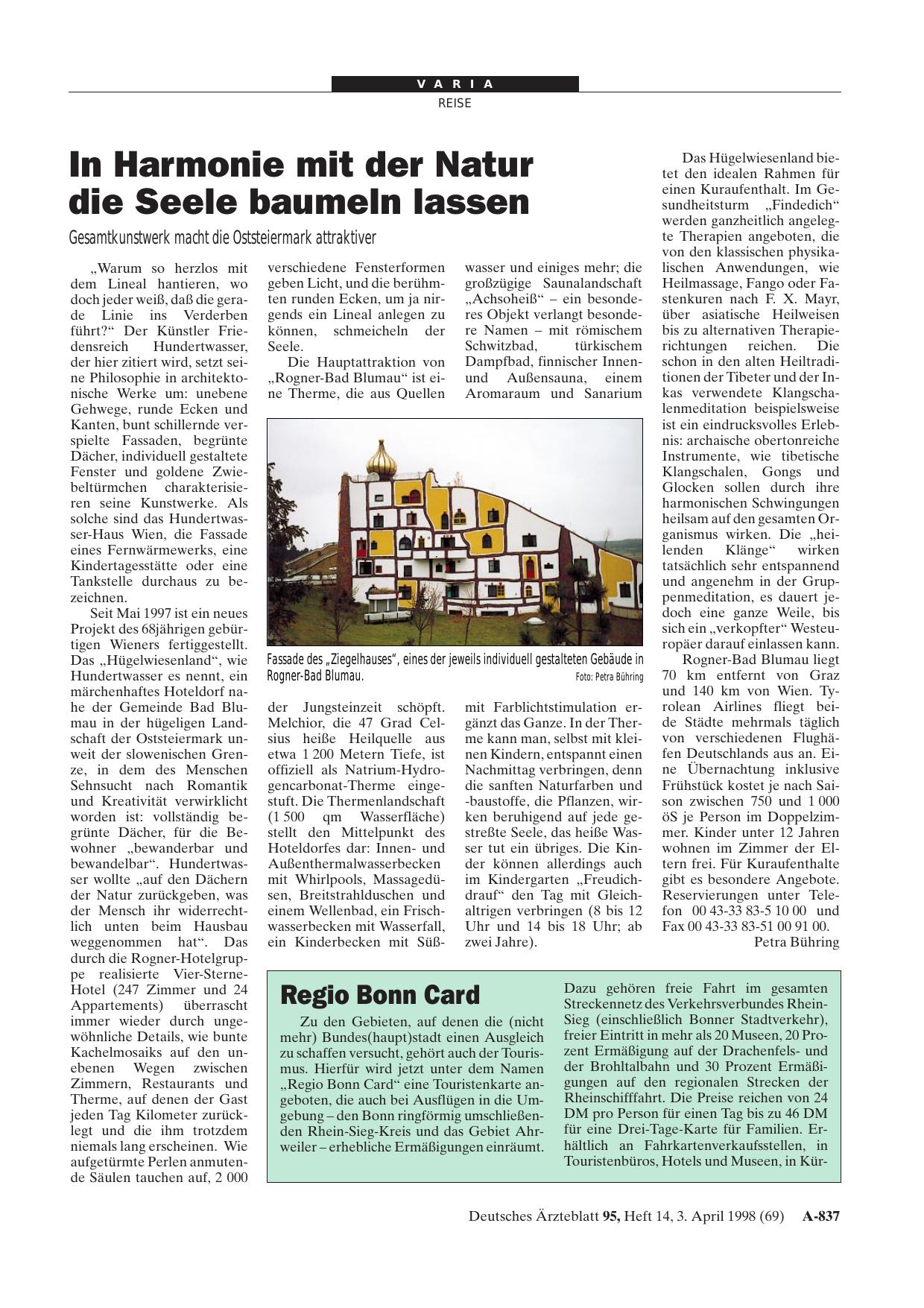 Vorschauseite 1: In Harmonie mit der Natur die Seele baumeln lassen: Gesamtkunstwerk macht die Oststeiermark attraktiver