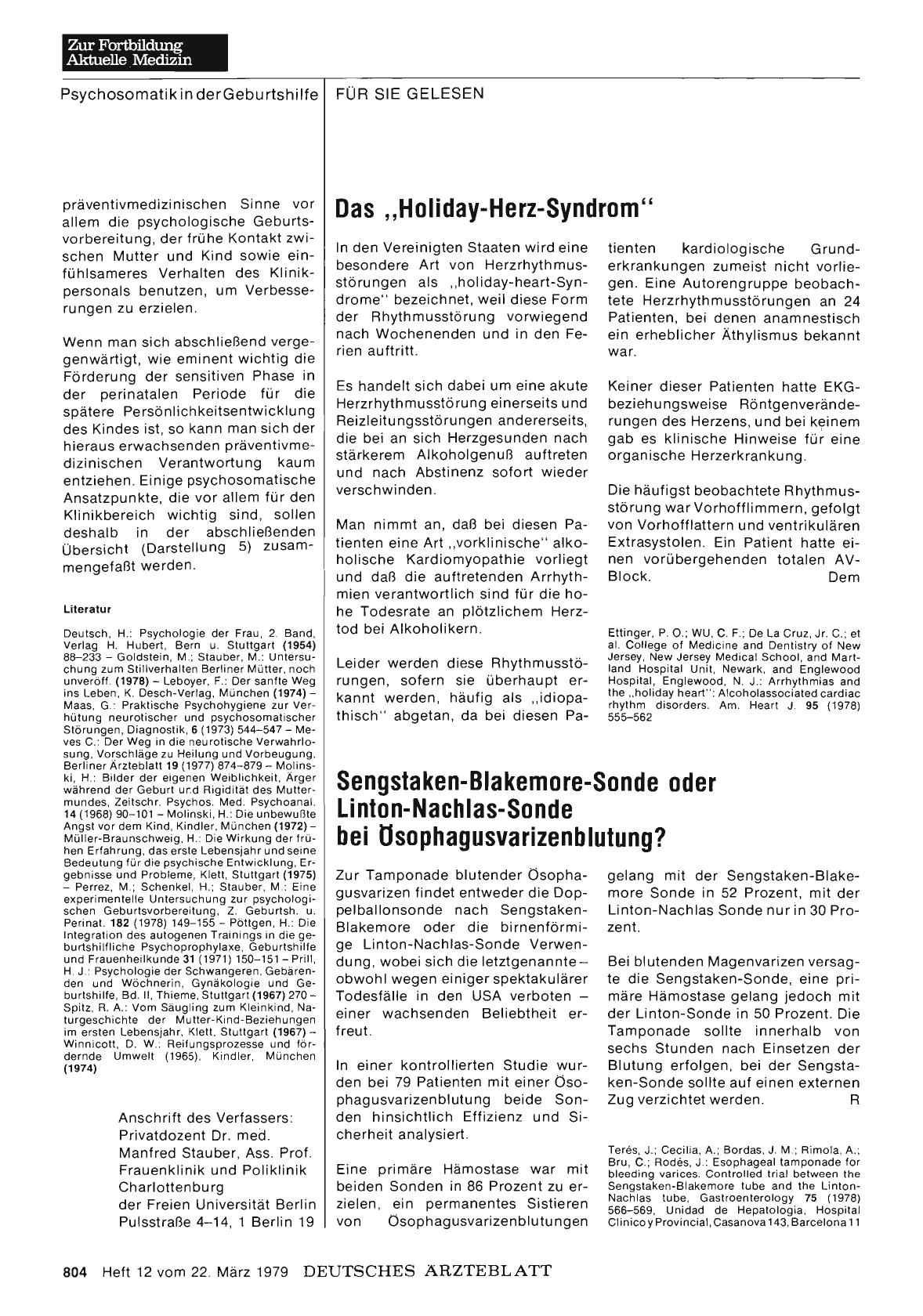 Vorschauseite 1: Das „Holiday-Herz-Syndrom“