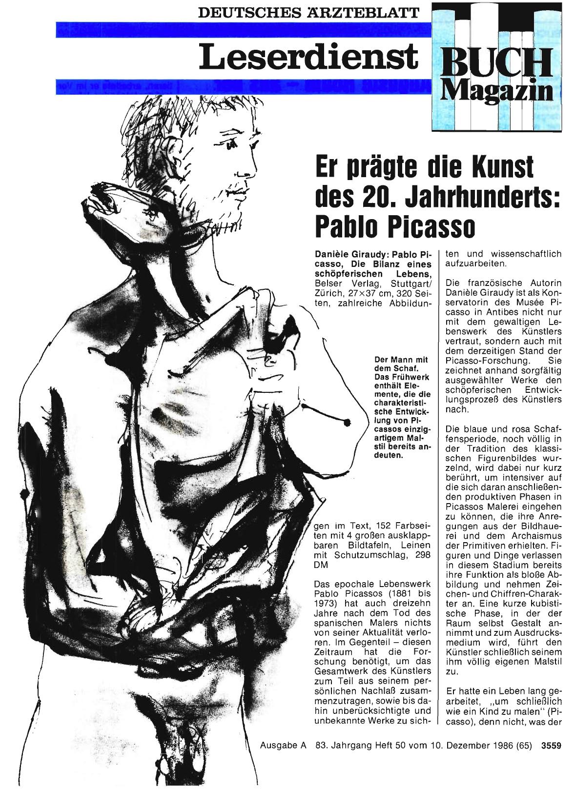Vorschauseite 1: Er prägte die Kunst des 20. Jahrhunderts: Pablo Picasso