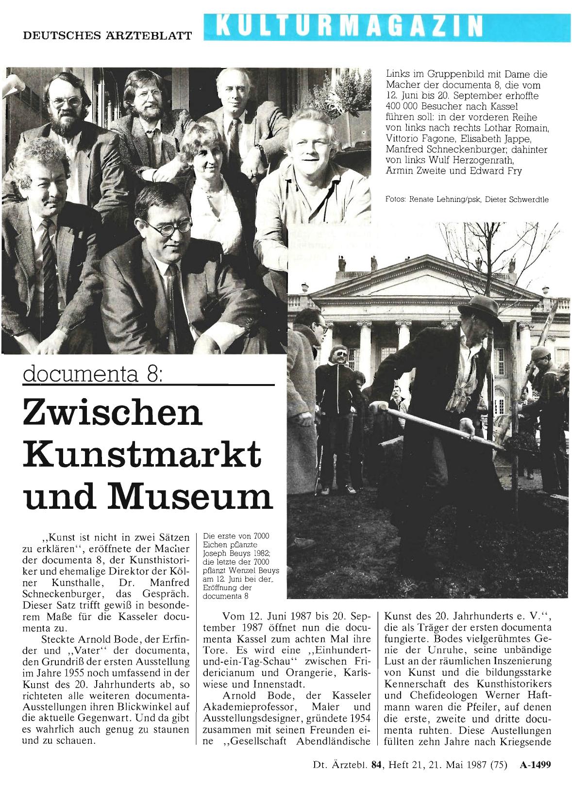 Vorschauseite 1: documenta 8: Zwischen Kunstmarkt und Museum