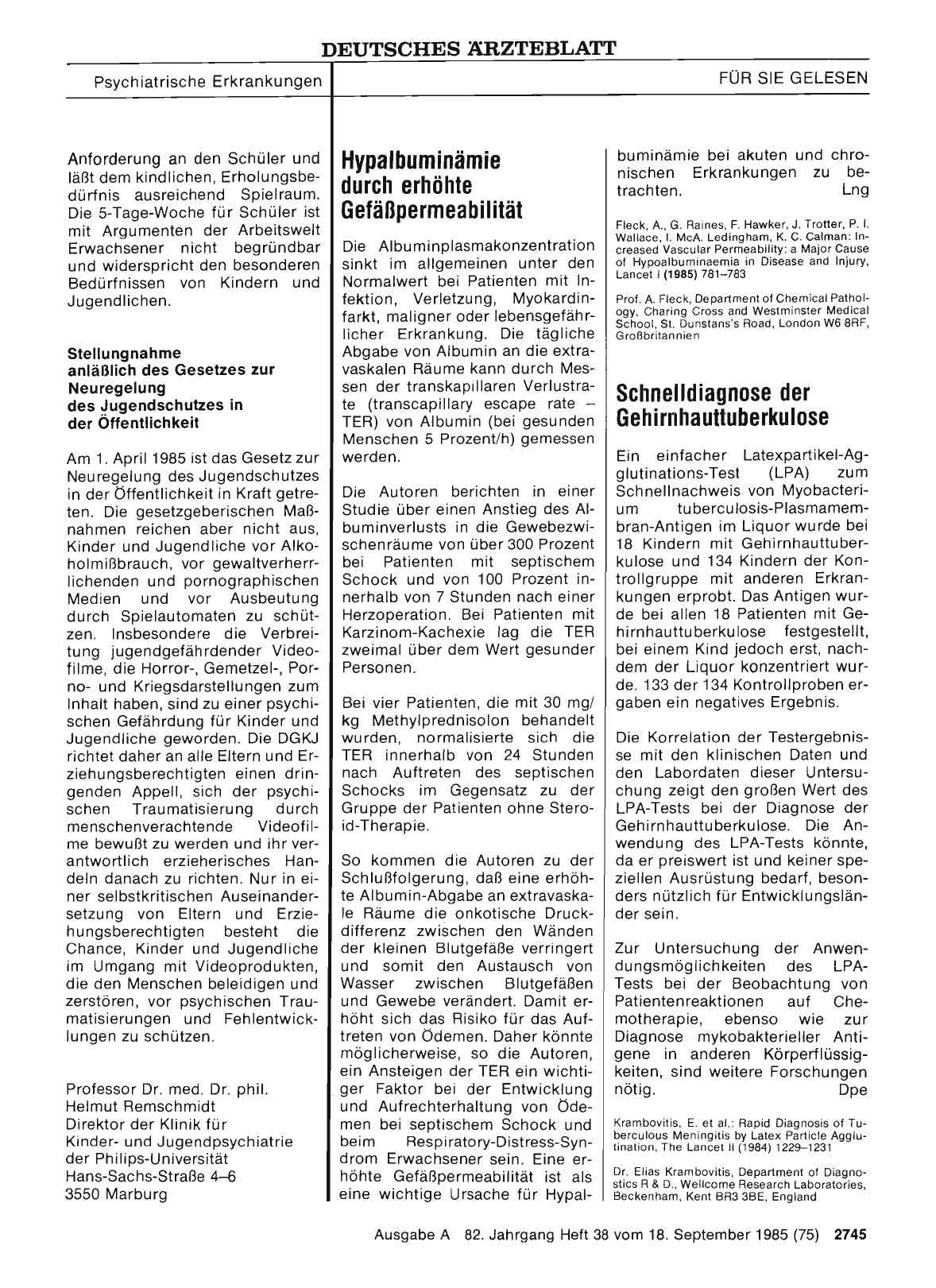 Vorschauseite 1: Schnelldiagnose der Gehirnhauttuberkulose
