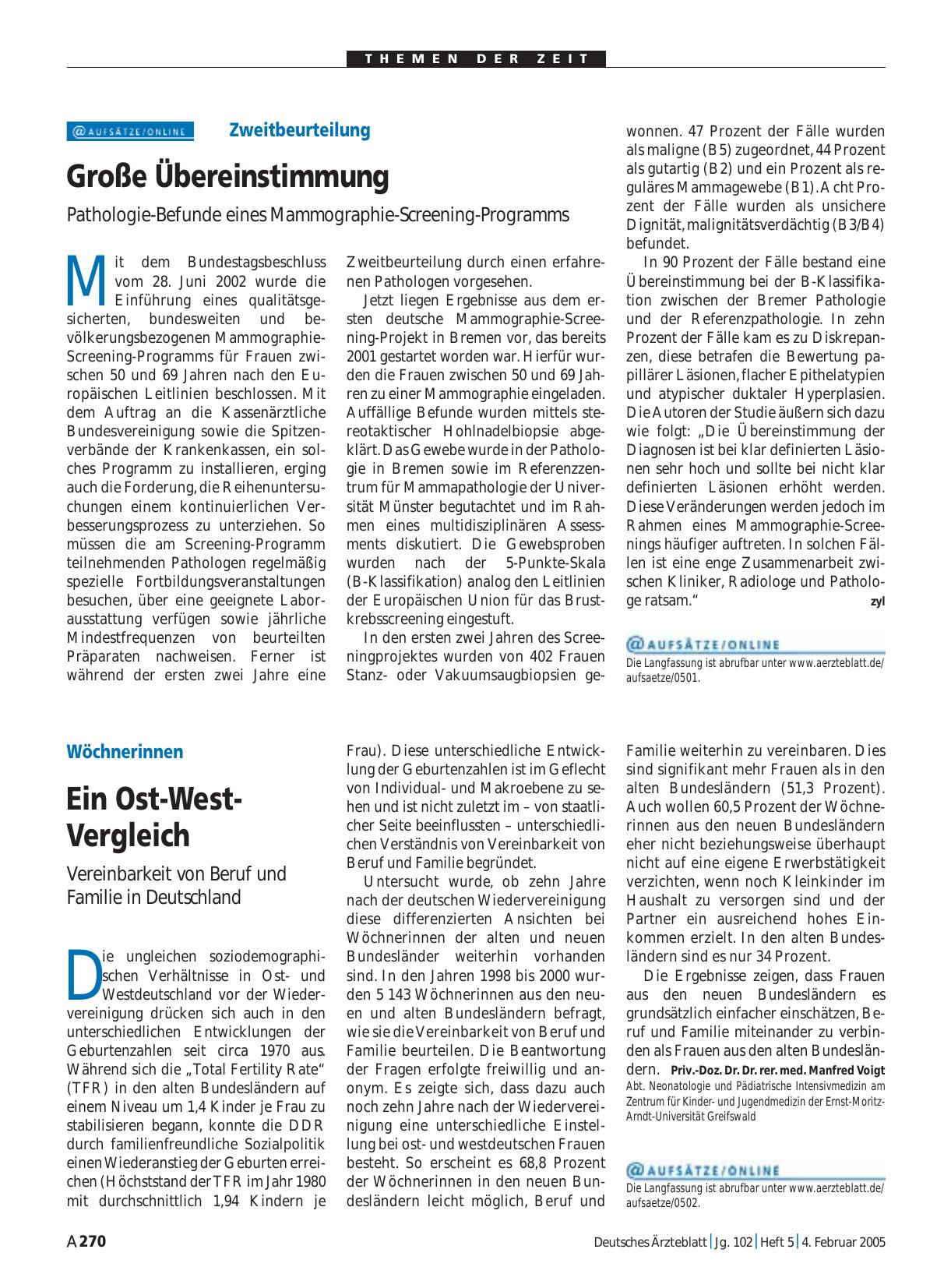 Vorschauseite 1: Wöchnerinnen: Ein Ost-West-Vergleich