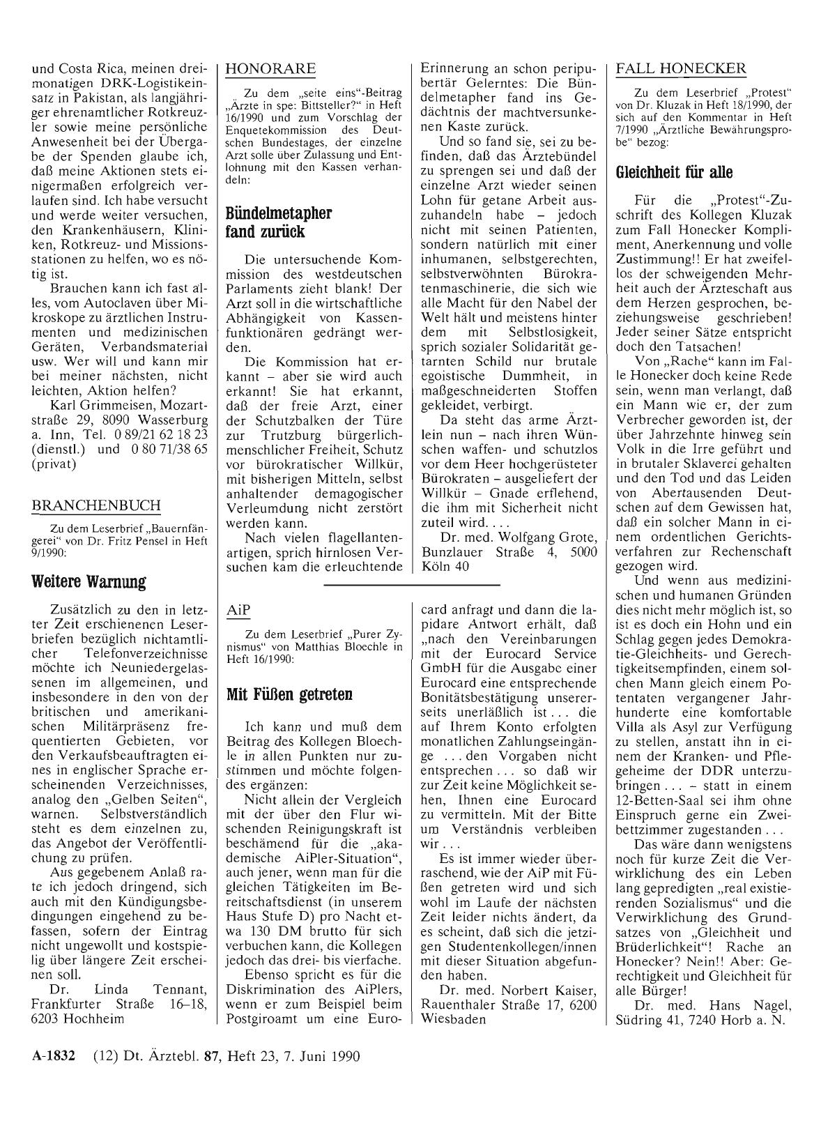 Vorschauseite 1: HONORARE: Bündelmetapher fand zurück