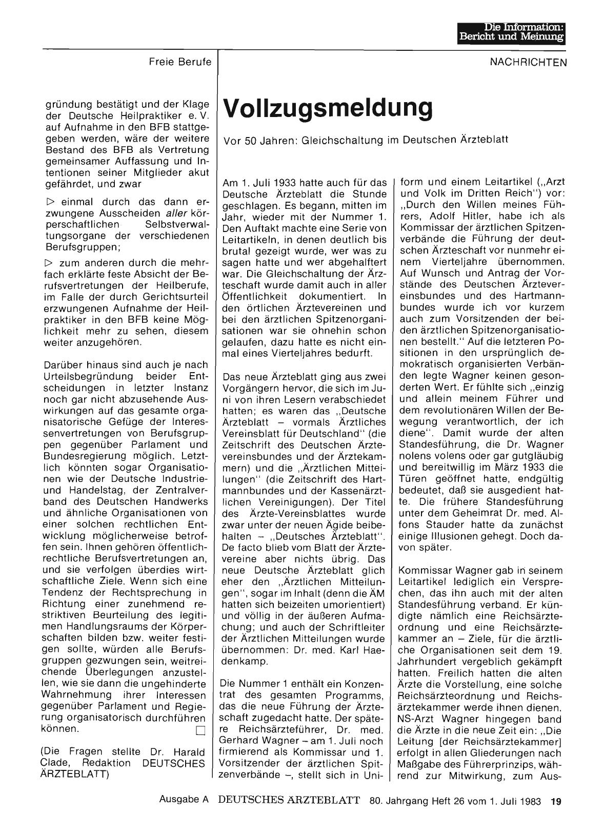 Vorschauseite 1: Vollzugsmeldung