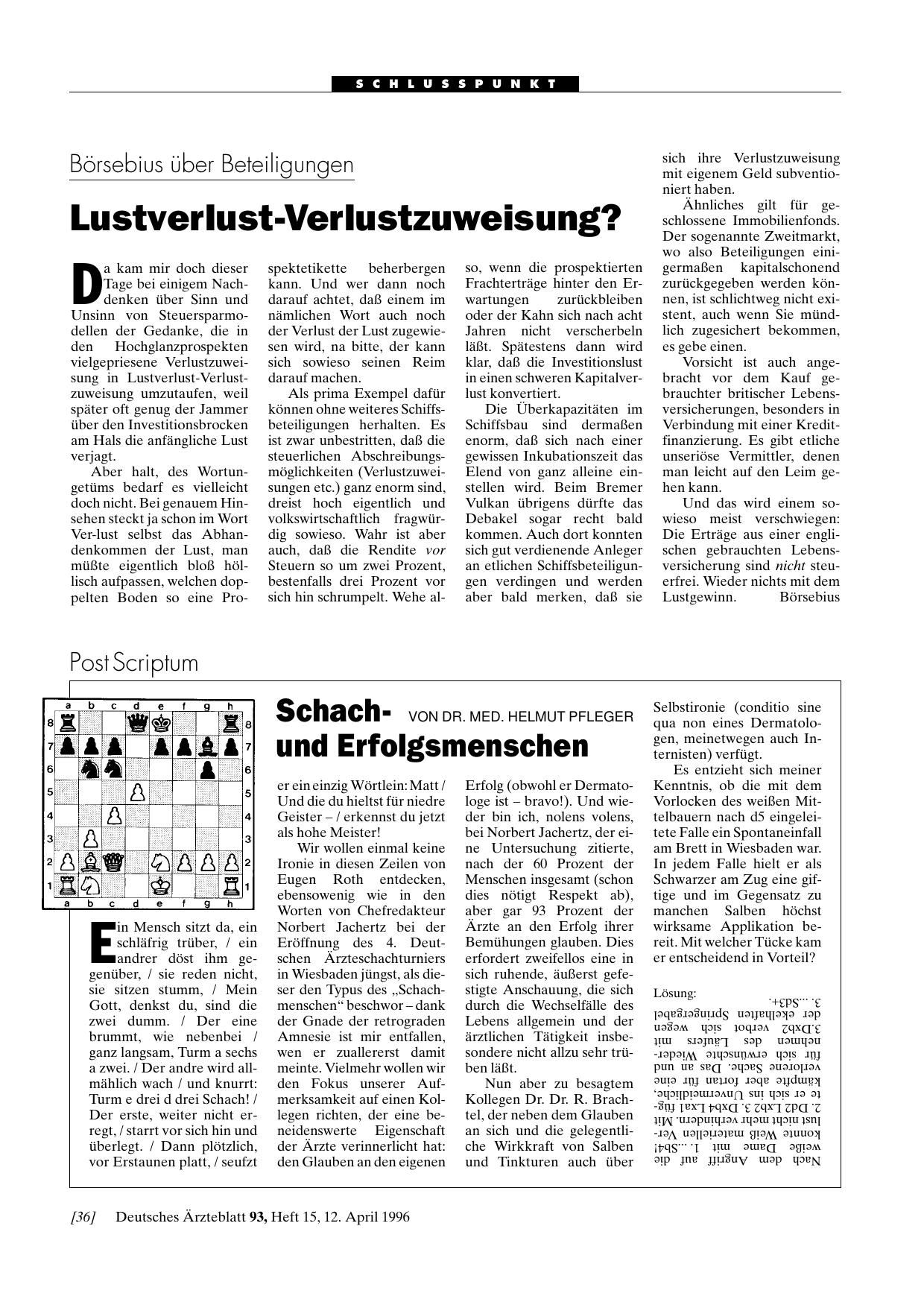 Vorschauseite 1: Börsebius über Beteiligungen: Lustverlust-Verlustzuweisung?