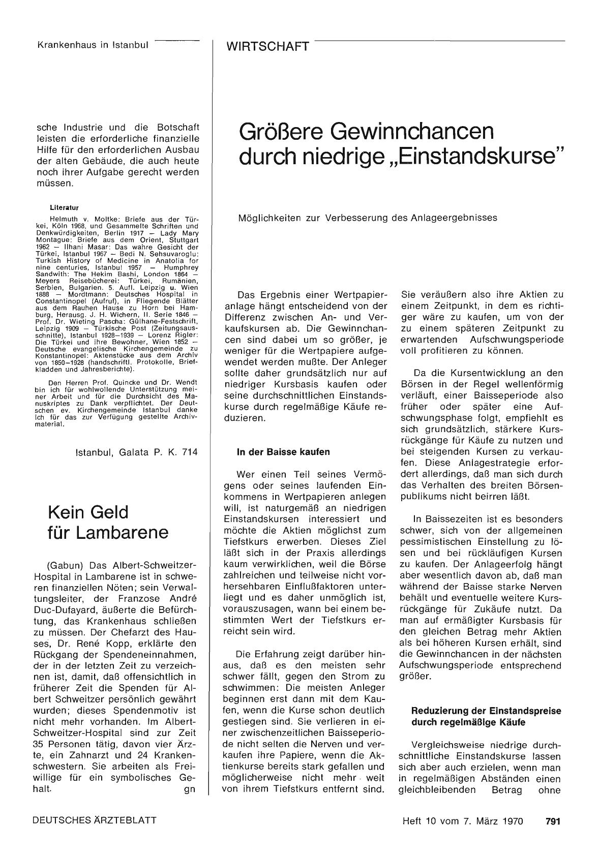 Vorschauseite 1: Kein Geld für Lambarene