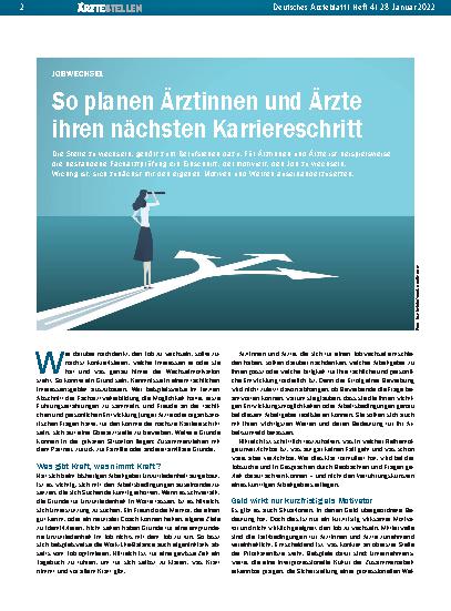 Vorschauseite 1: Jobwechsel: So planen Ärztinnen und Ärzte ihren nächsten Karriereschritt