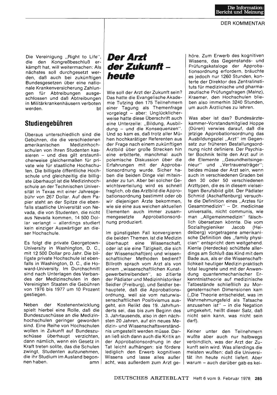 Vorschauseite 1: Der Arzt der Zukunft — heute