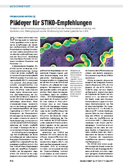 Vorschauseite 1: Pneumokokken-Impfung (2): Plädoyer für STIKO-Empfehlungen