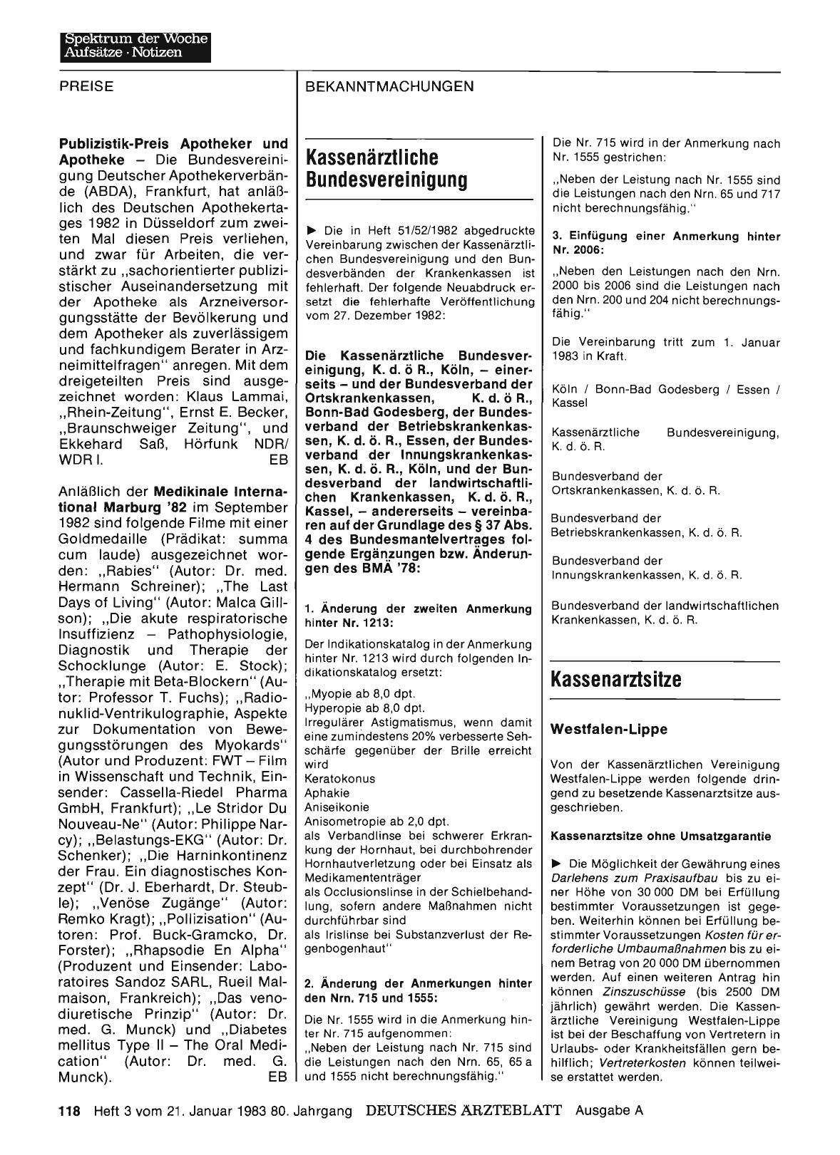 Vorschauseite 1: Kassenarztsitze