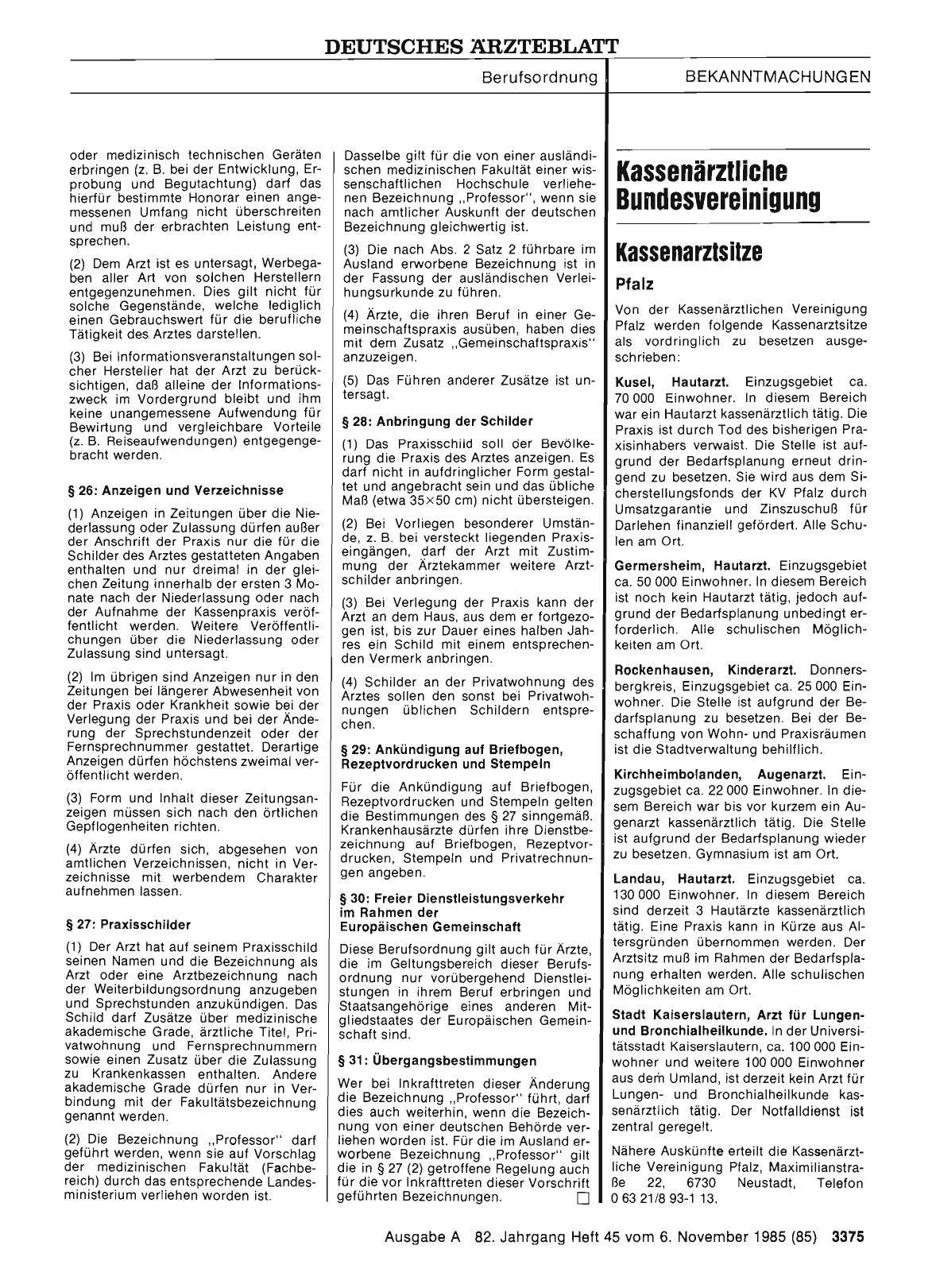 Vorschauseite 1: Kassenarztsitze