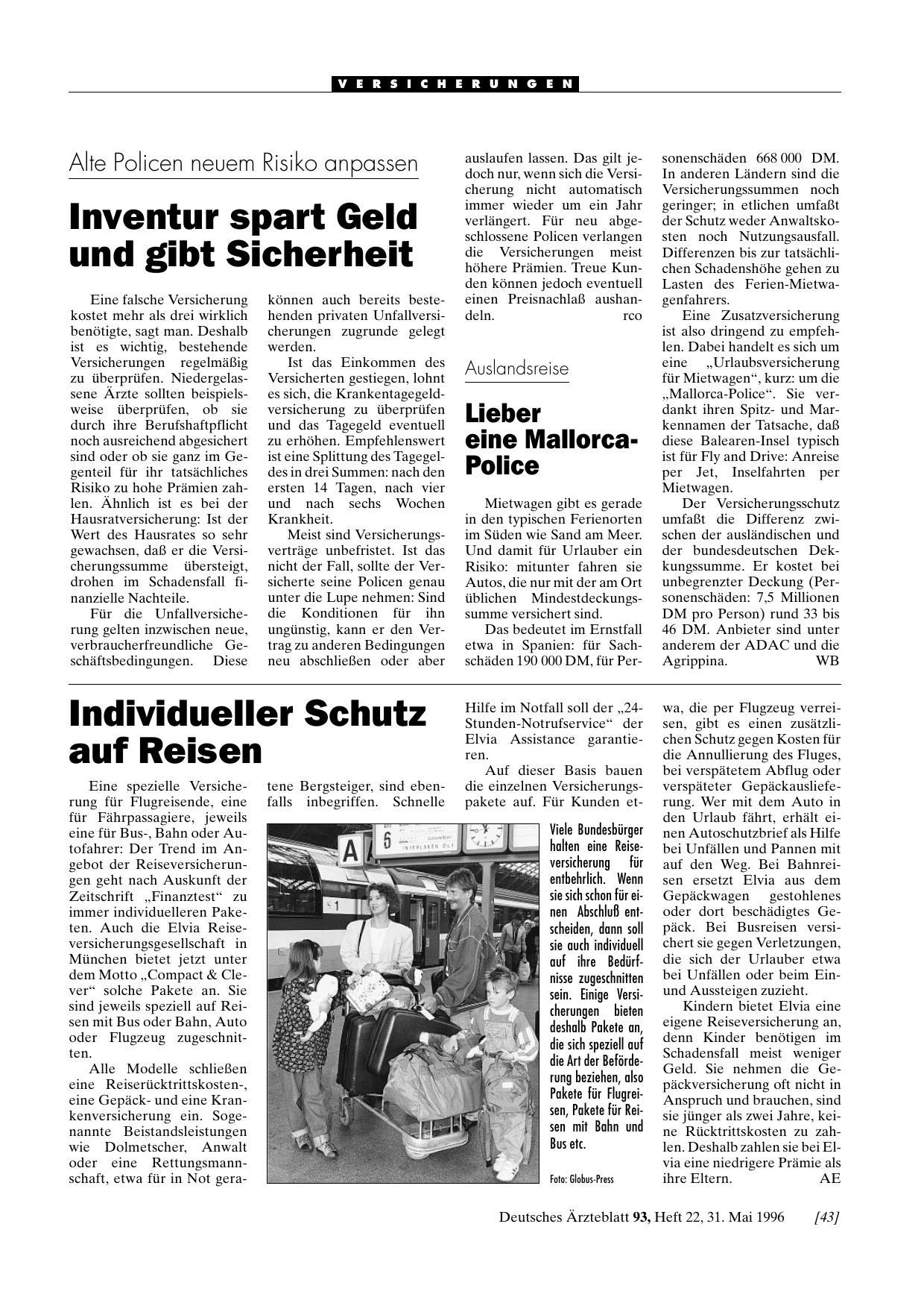 Vorschauseite 1: Individueller Schutz auf Reisen