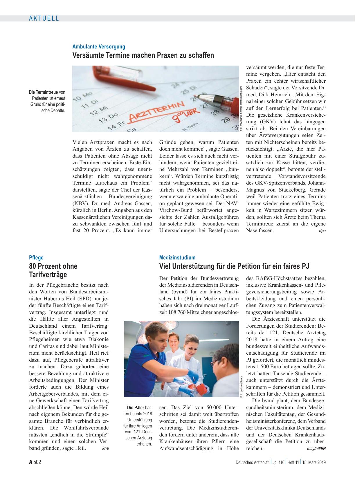 Vorschauseite 1: Medizinstudium: Viel Unterstützung für die Petition für ein faires PJ