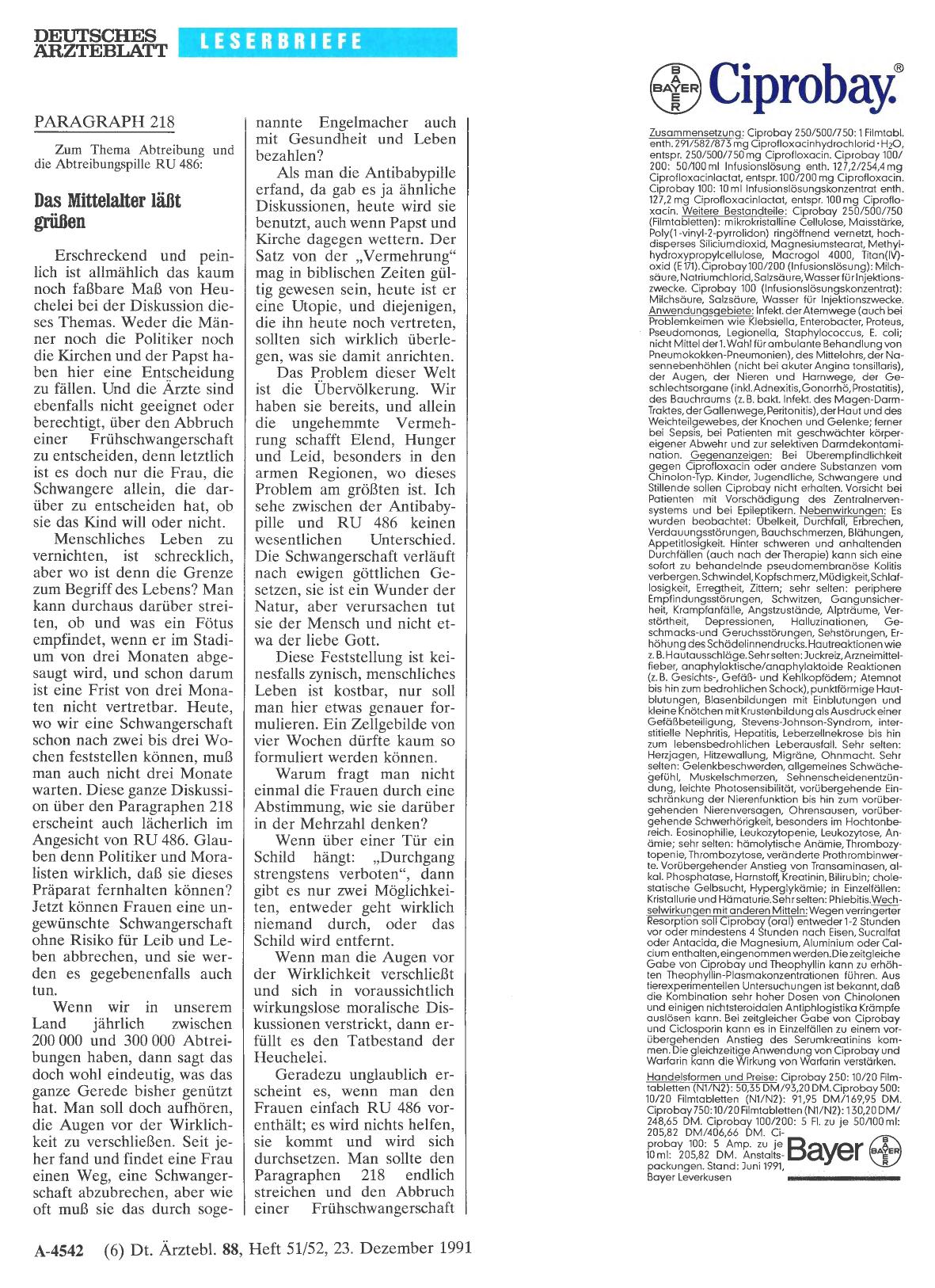 Vorschauseite 1: PARAGRAPH 218: Das Mittelalter läßt grüßen