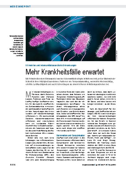 Vorschauseite 1: Klimakrise und lebensmittelassoziierte Erkrankungen: Mehr Krankheitsfälle erwartet