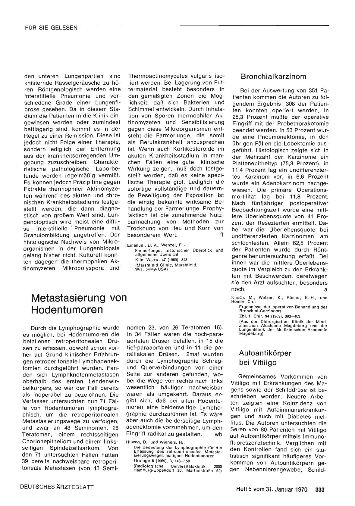 Vorschauseite 1: Metastasierung von Hodentumoren