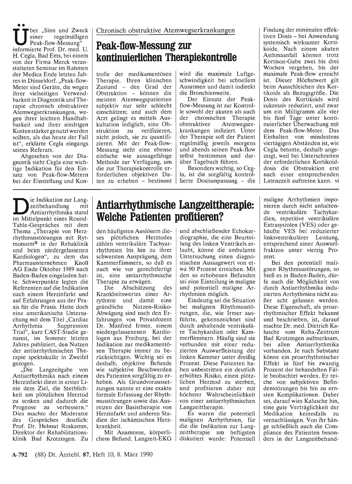 Vorschauseite 1: Antiarrhythmische Langzeittherapie: Welche Patienten profitieren?
