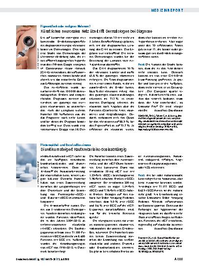 Vorschauseite 1: Pigmentfleck oder malignes Melanom? : Künstliches neuronales Netz übertrifft Dermatologen bei Diagnose