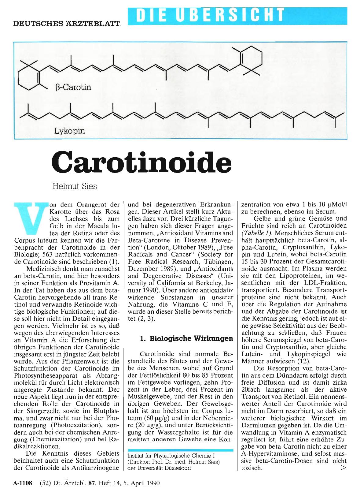 Vorschauseite 1: Carotinoide
