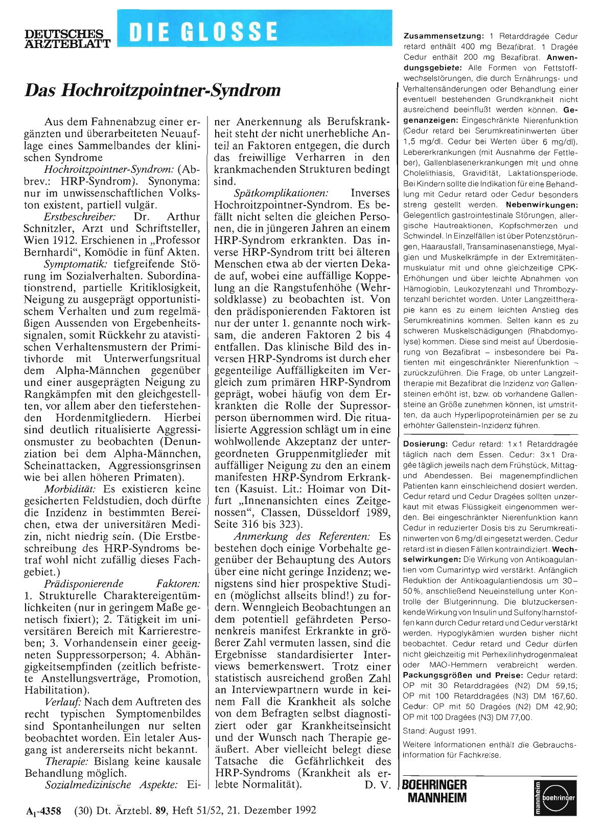 Vorschauseite 1: Das Hochroitzpointner-Syndrom