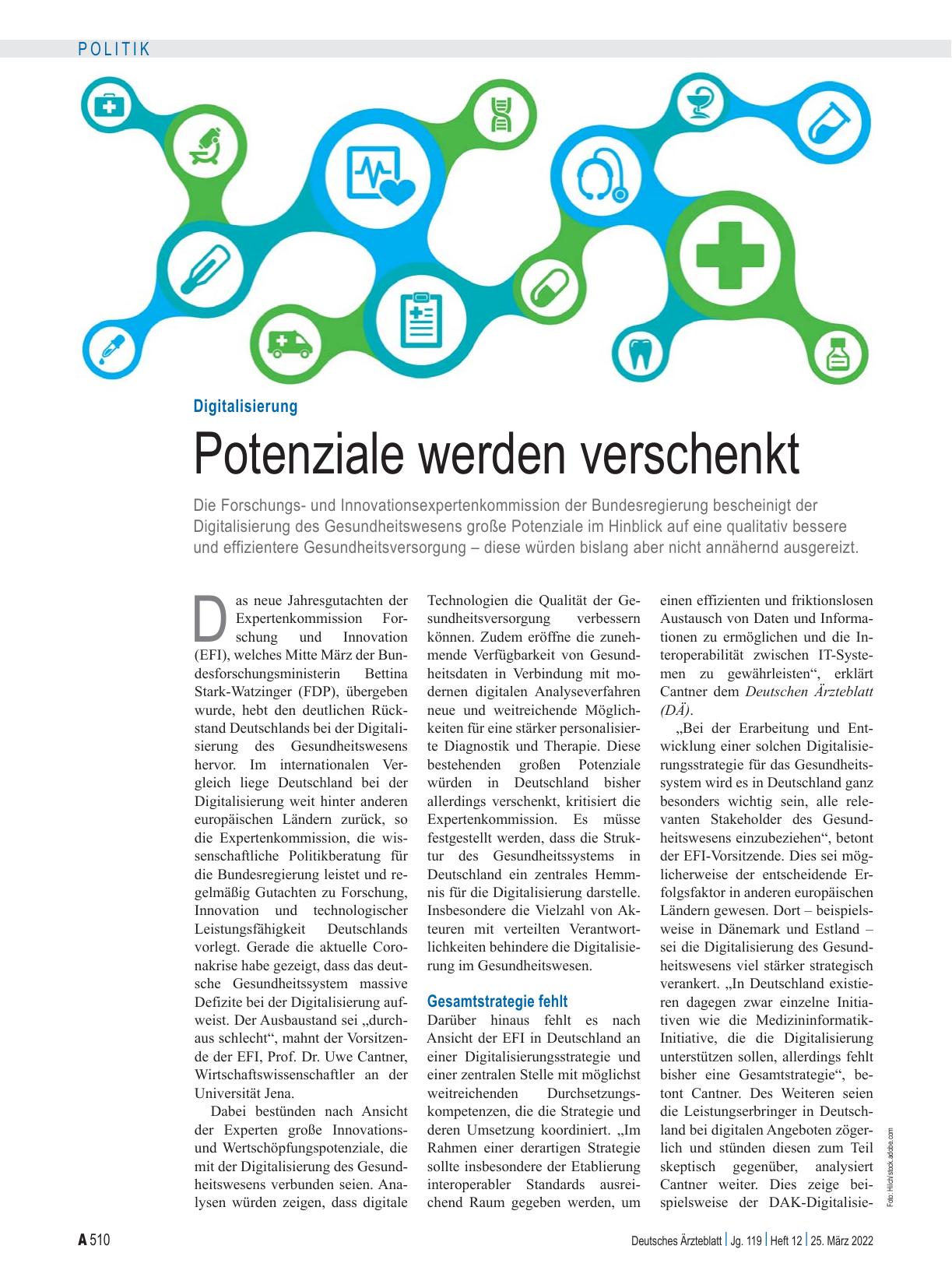 Vorschauseite 1: Digitalisierung: Potenziale werden verschenkt
