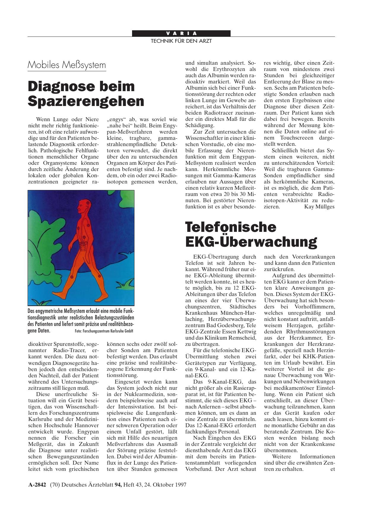 Vorschauseite 1: Mobiles Meßsystem: Diagnose beim Spazierengehen