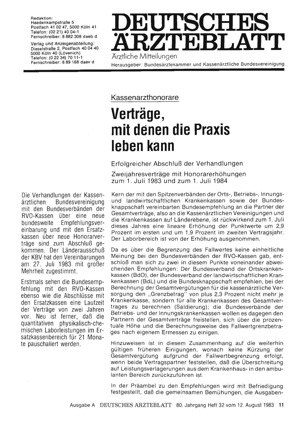 Vorschauseite 1: Kassenarzthonorare: Verträge, mit denen die Praxis leben kann