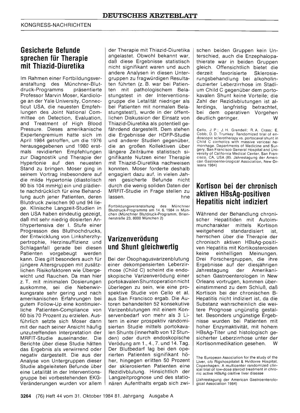 Vorschauseite 1: Varizenverödung und Shunt gleich