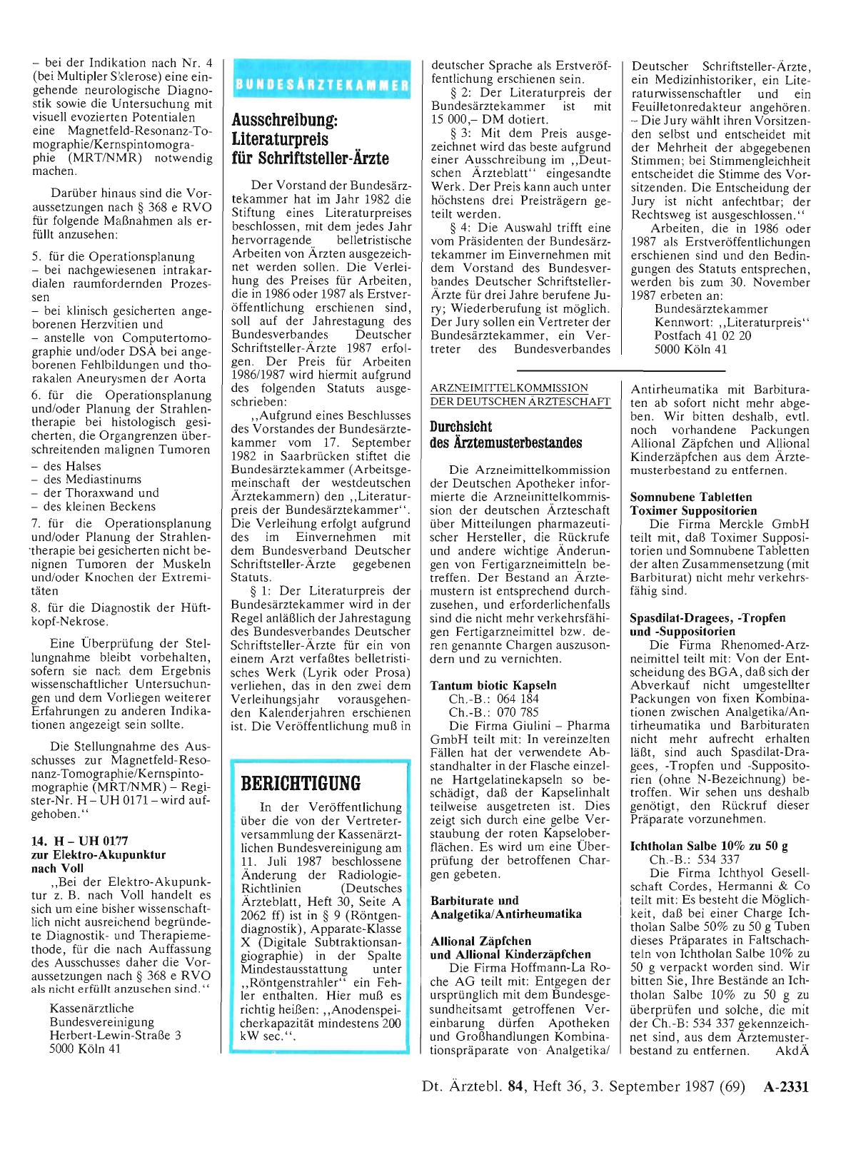 Vorschauseite 1: Berichtigung