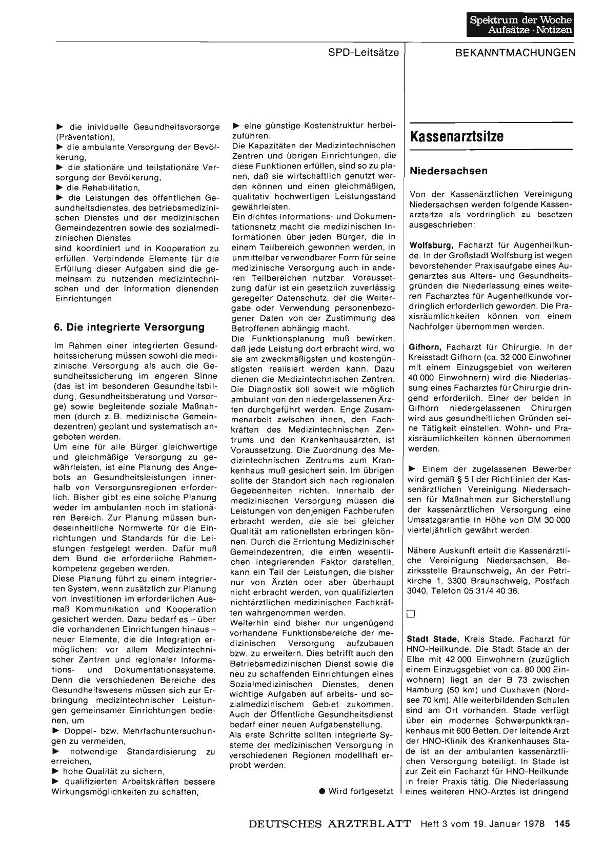 Vorschauseite 1: Kassenarztsitze