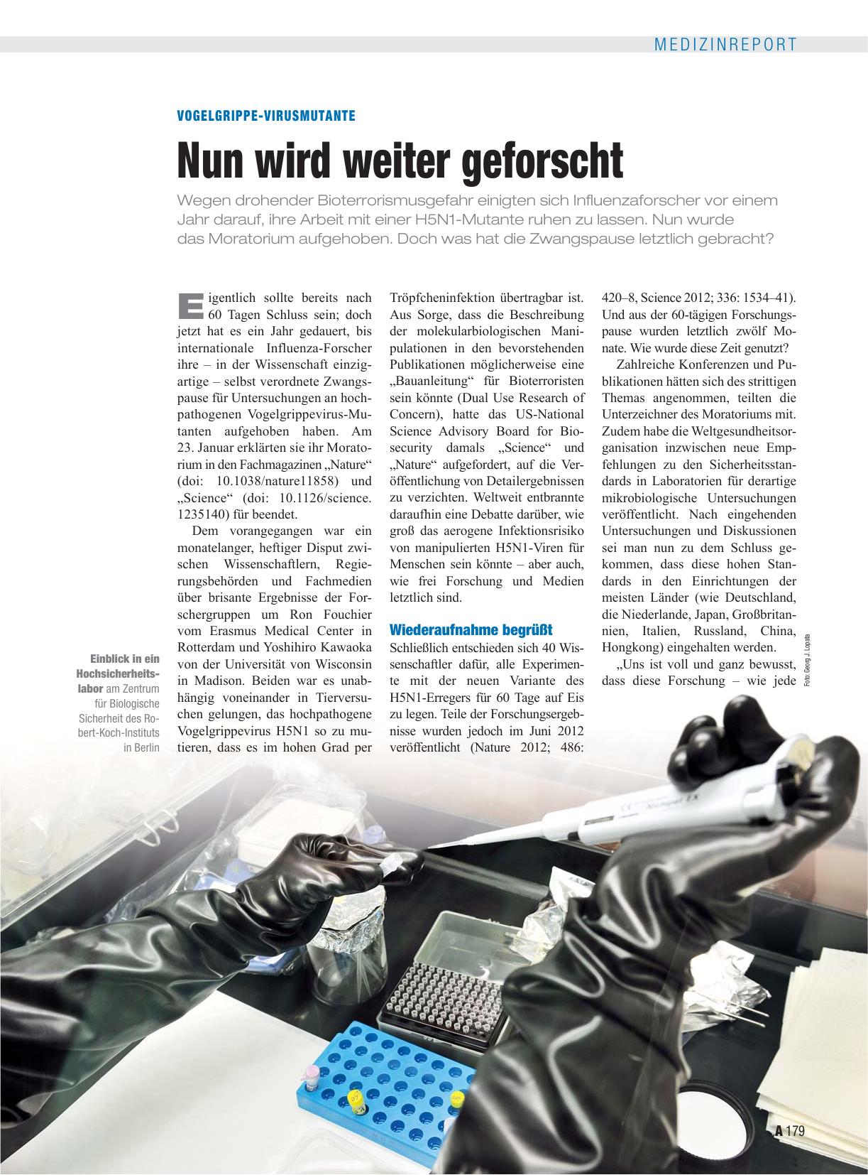 Vorschauseite 1: Vogelgrippe-Virusmutante: Nun wird weiter geforscht