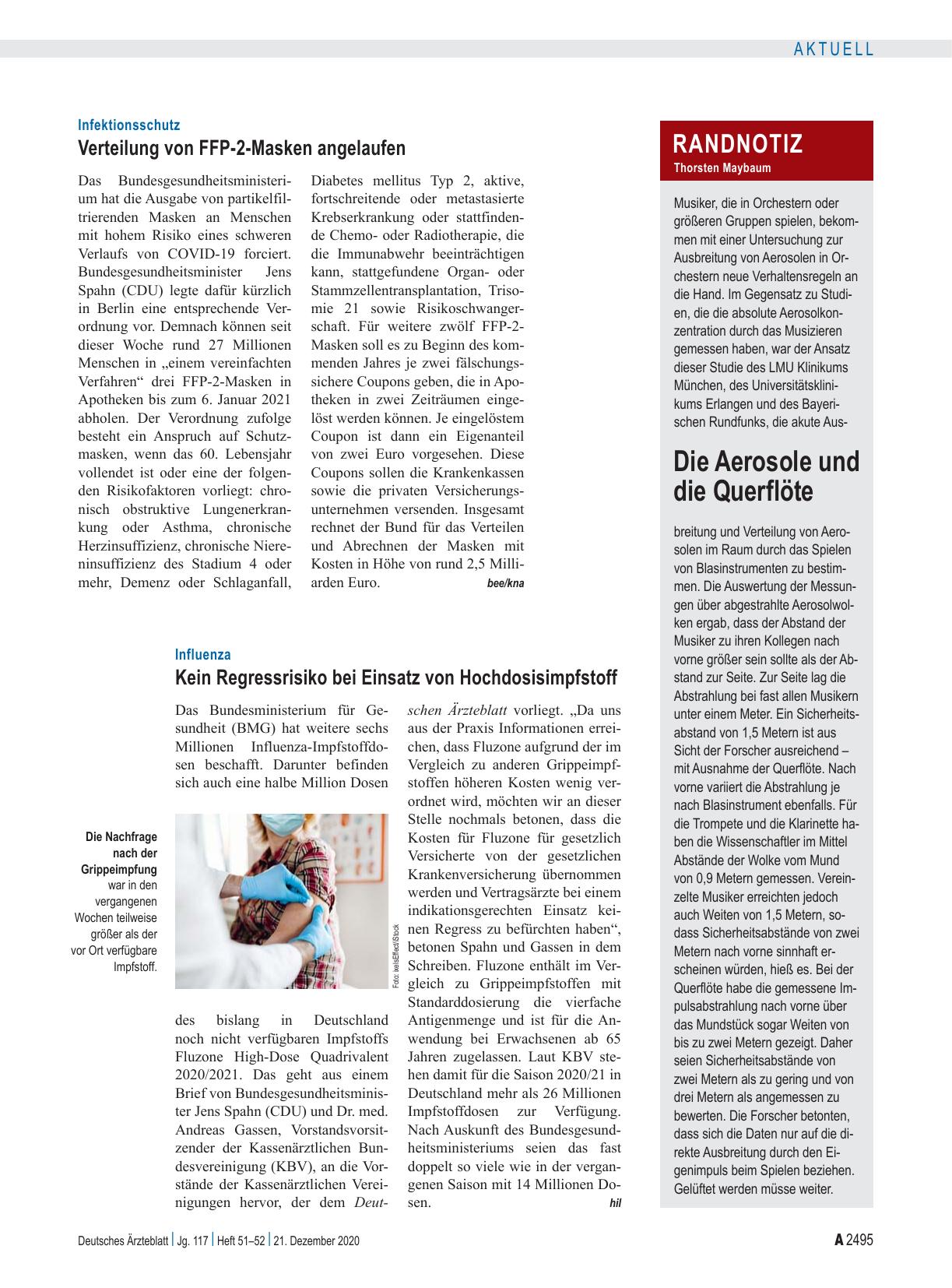 Vorschauseite 1: Randnotiz: Die Aerosole und die Querflöte