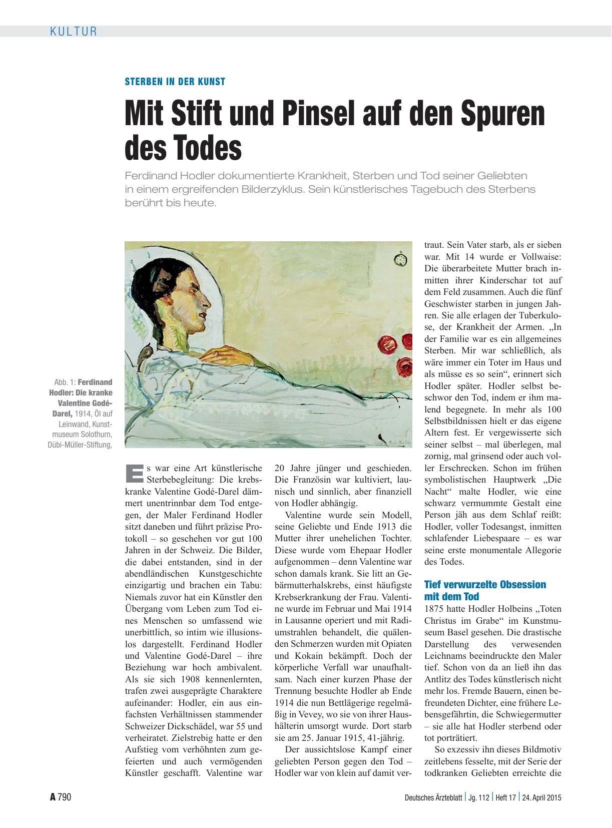 Vorschauseite 1: Sterben in der Kunst: Mit Stift und Pinsel auf den Spuren des Todes