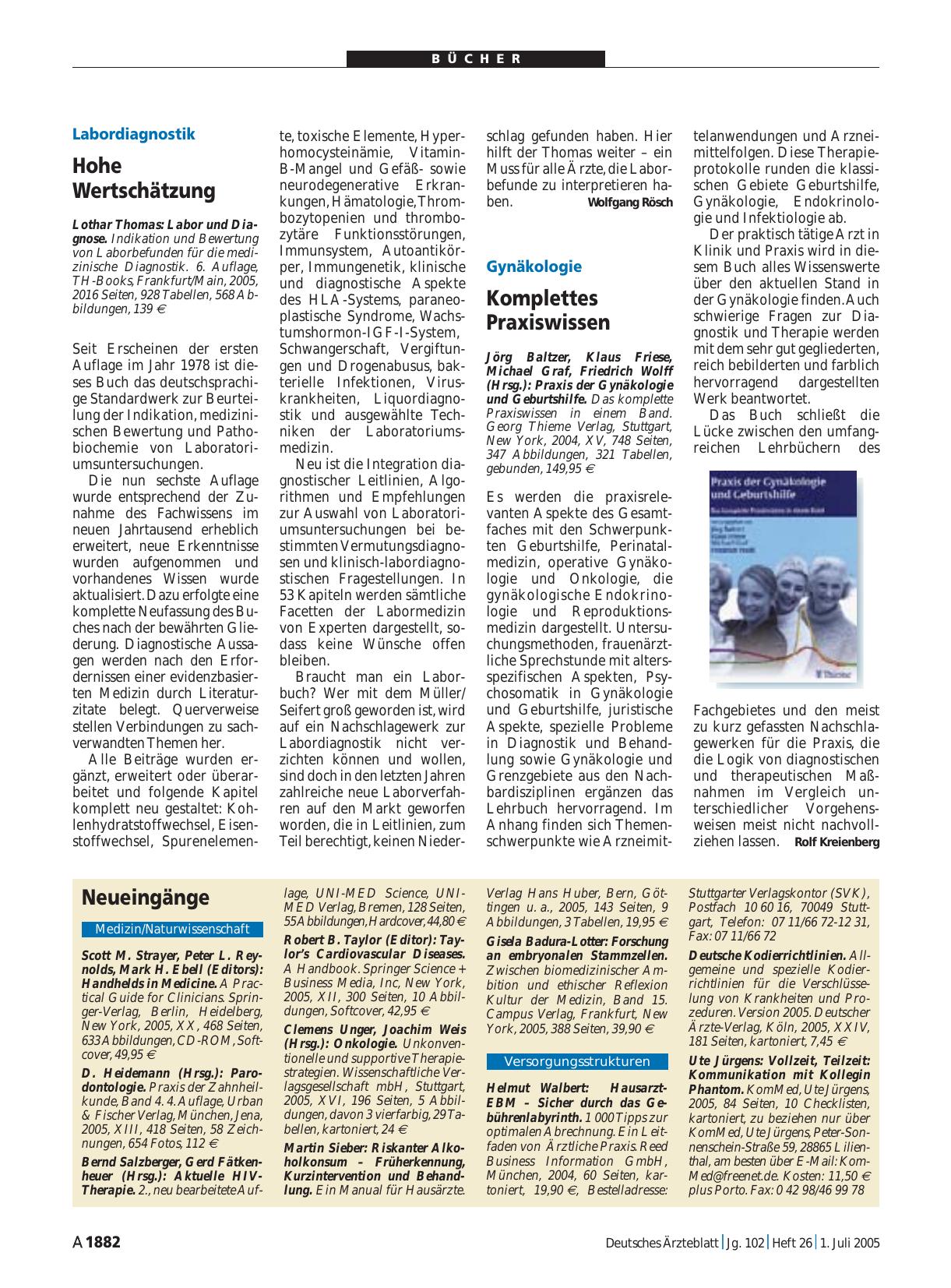 Vorschauseite 1: Labor und Diagnose