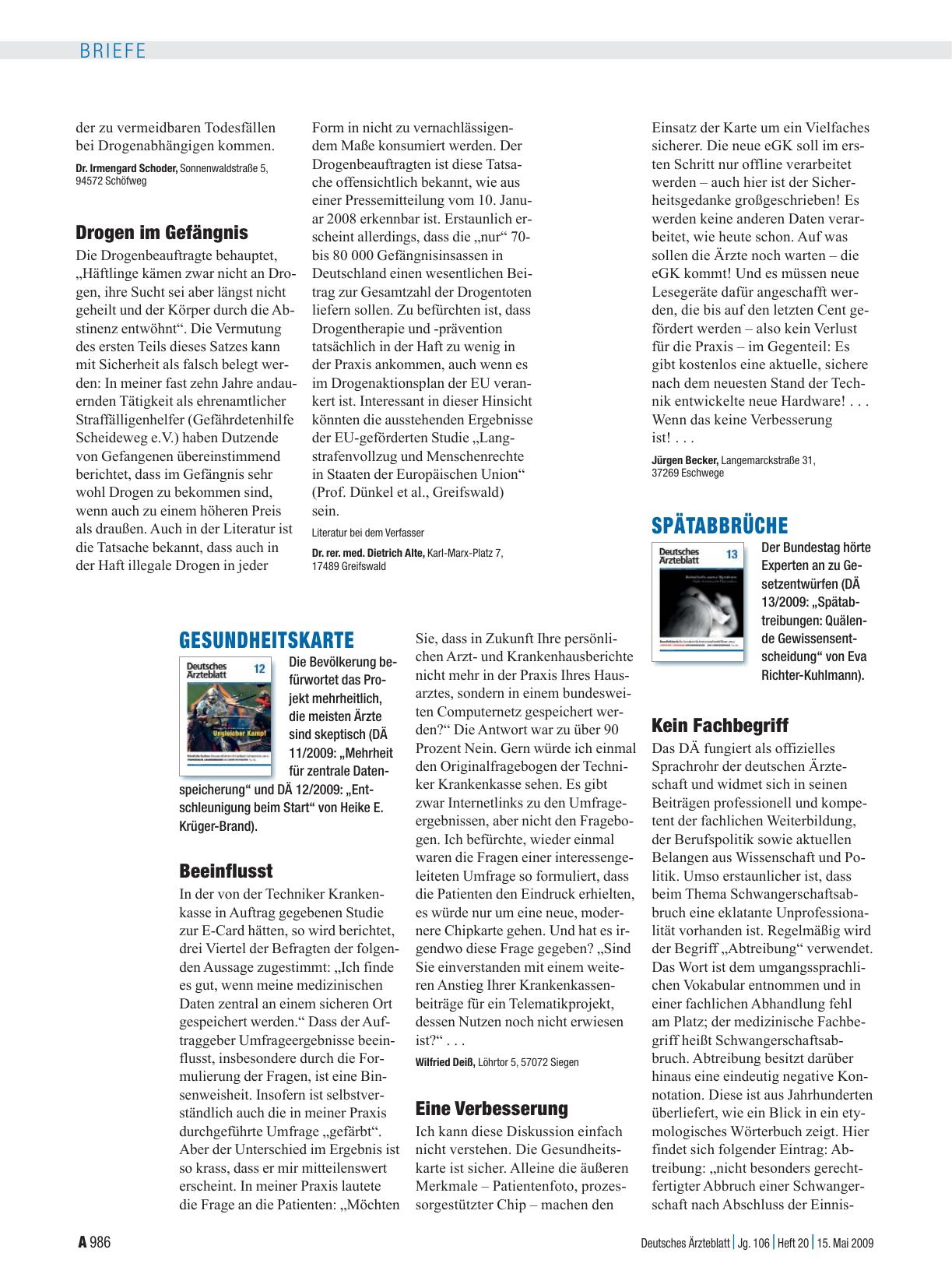 Vorschauseite 1: Gesundheitskarte: Eine Verbesserung