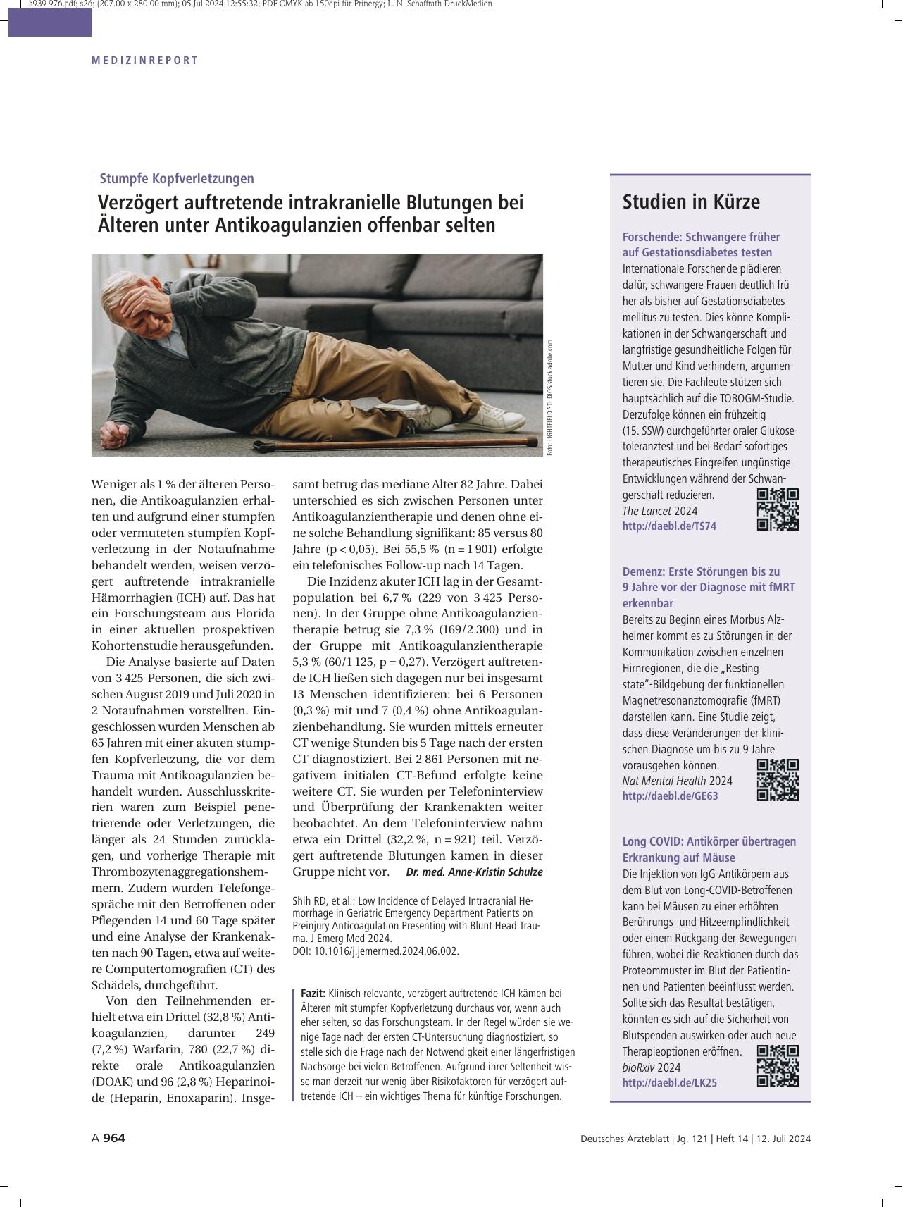 Vorschauseite 1: Studien in Kürze