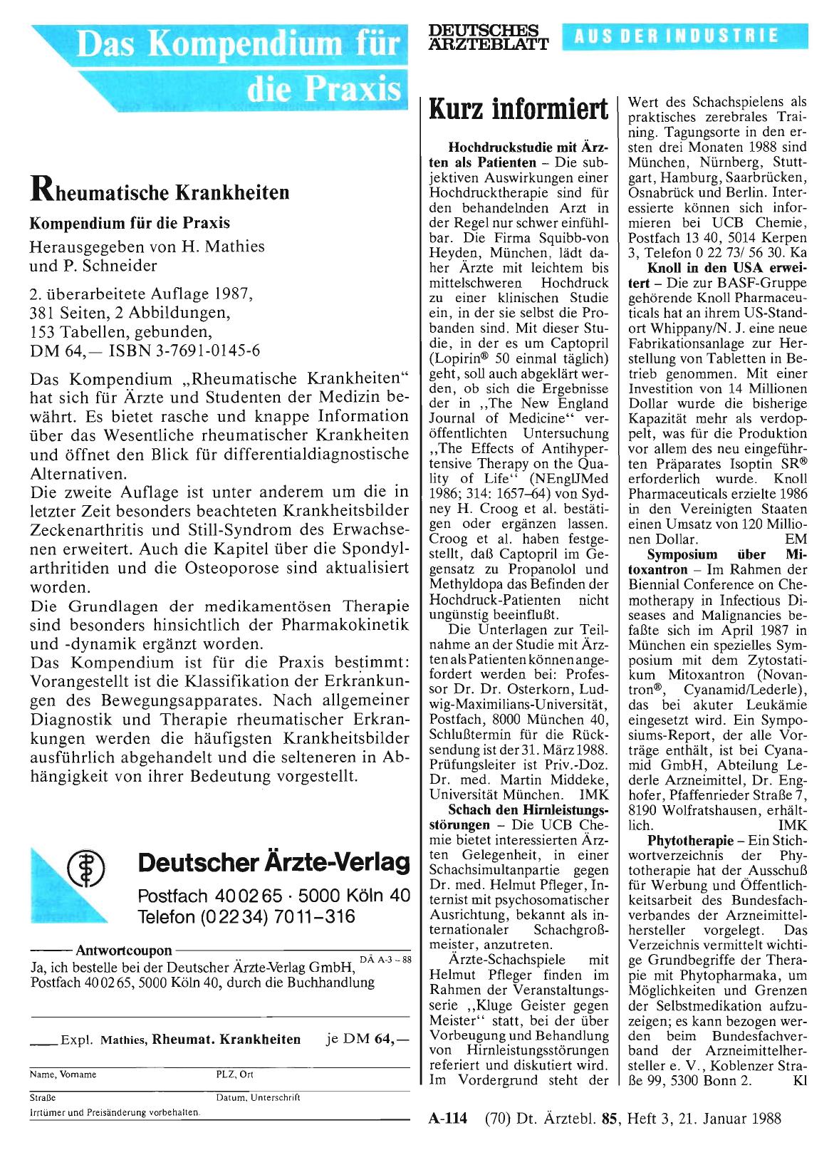 Vorschauseite 1: Kurz informiert