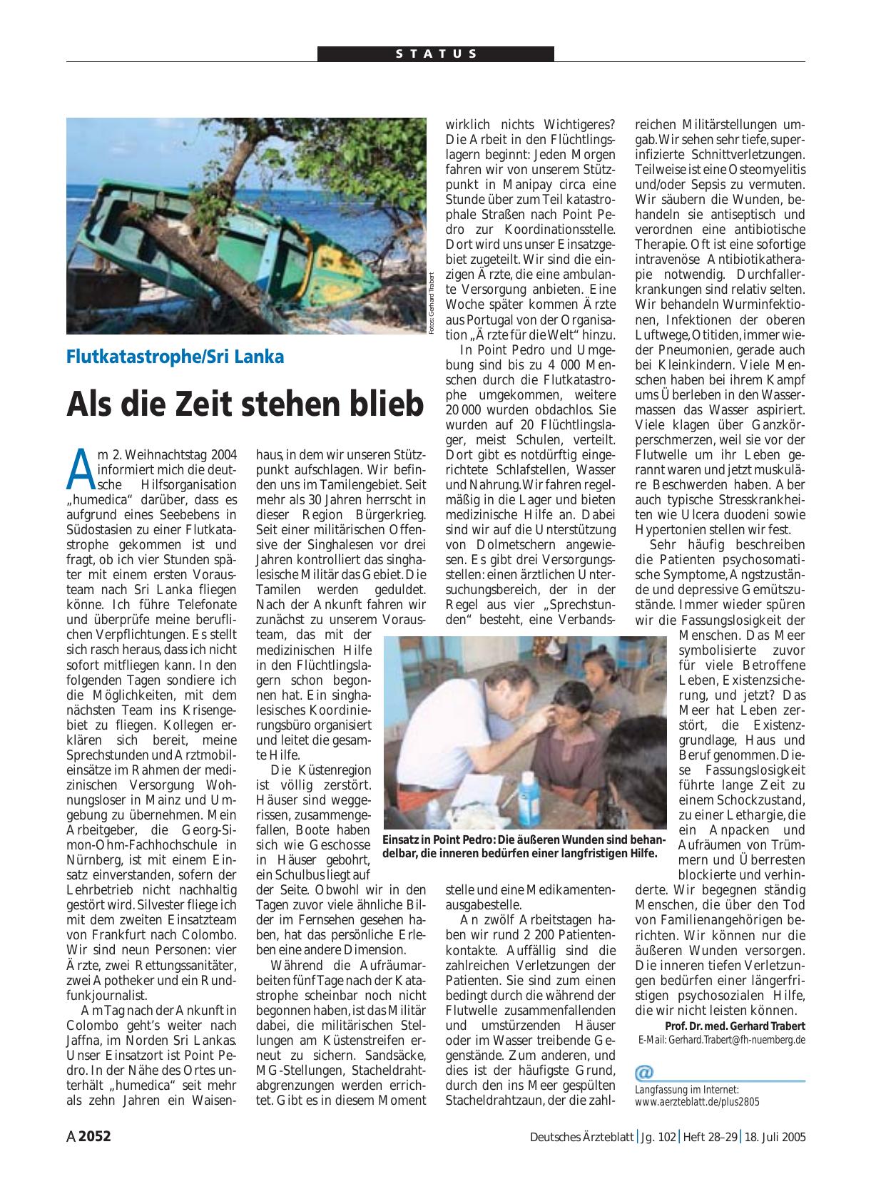 Vorschauseite 1: Flutkatastrophe/Sri Lanka: Als die Zeit stehen blieb