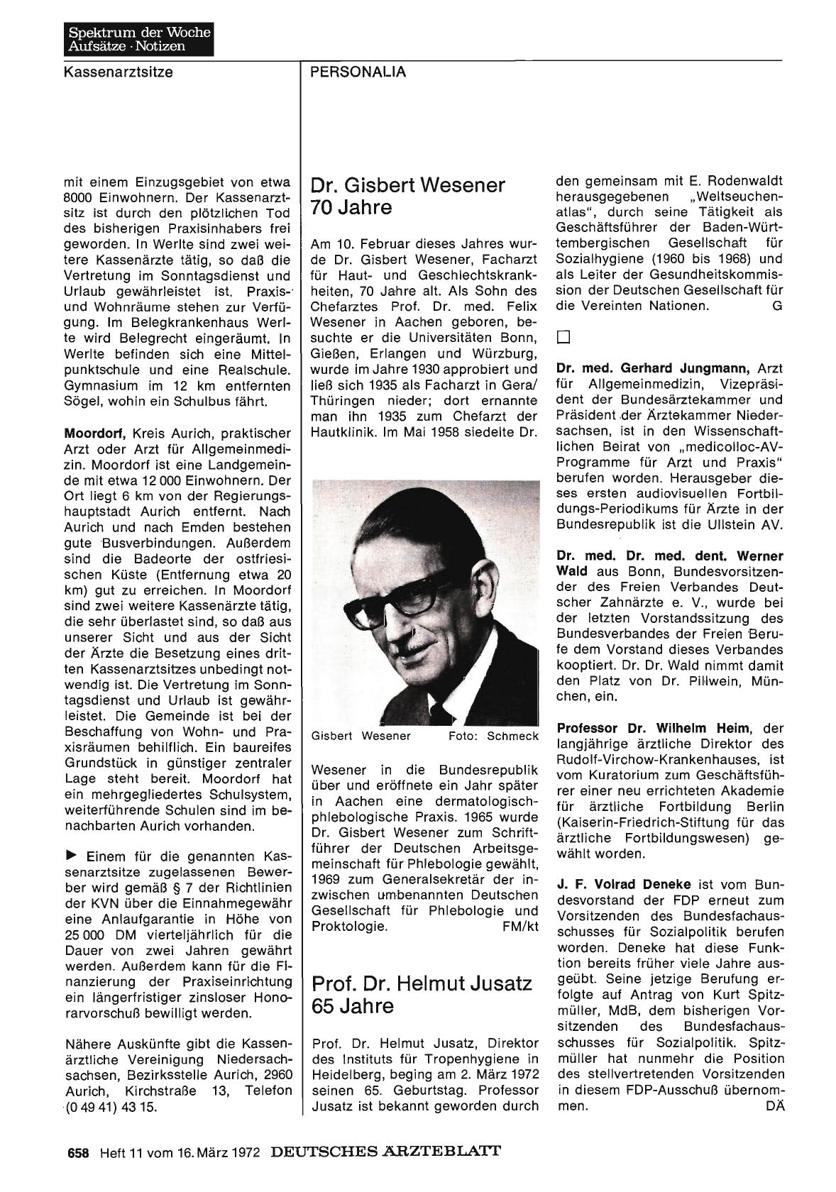 Vorschauseite 1: Dr. med. Gerhard Jungmann / Dr. med. Werner Wald / Prof. Dr. Wilhelm Heim / J. F. Volrad Deneke