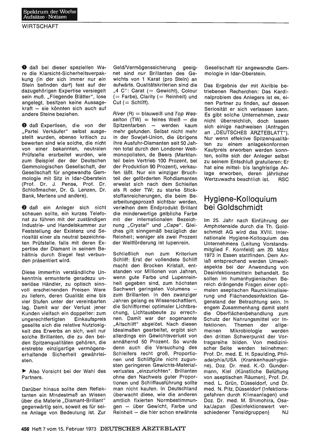Vorschauseite 1: Hygiene-Kolloquium bei Goldschmidt