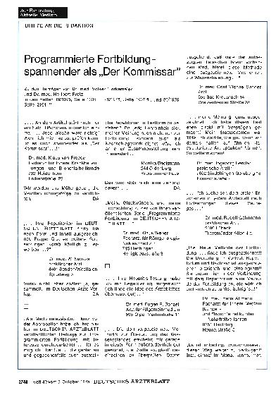 Vorschauseite 1: Programmierte Fortbildung - spannender als „Der Kommissar“